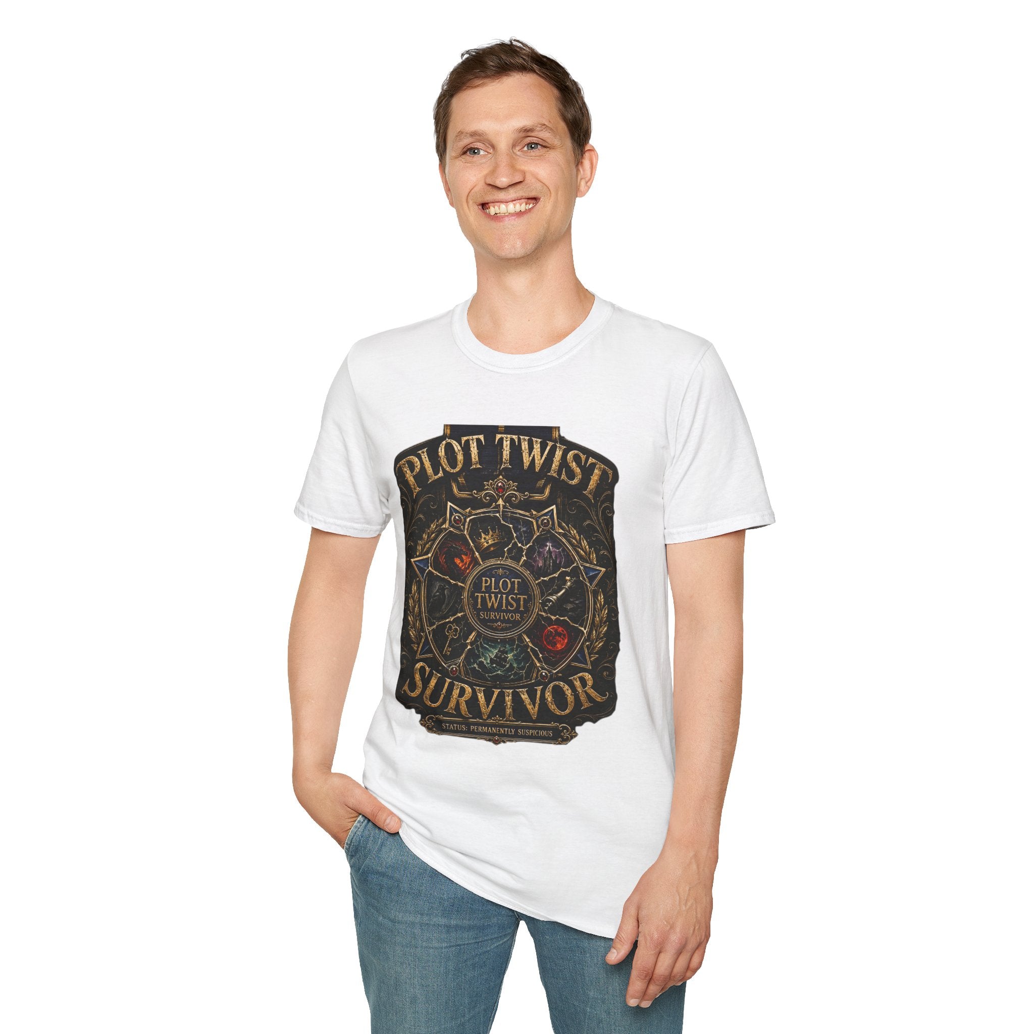 Plot Twist Survivor T‑Shirt — Funny Reader & Writer Literary Tee