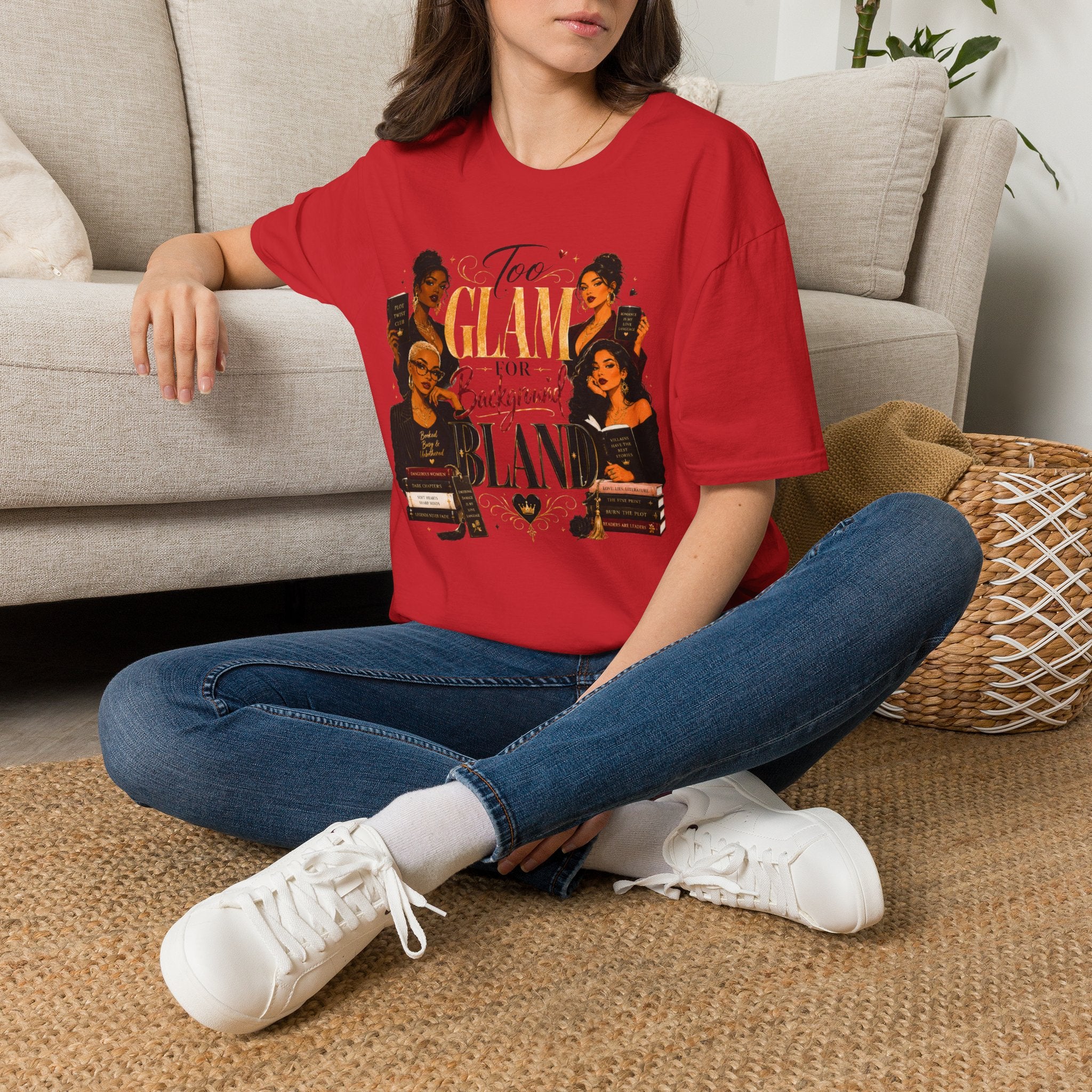 Too Glam for Background T-Shirt — Glamorous Black Women Graphic Tee
