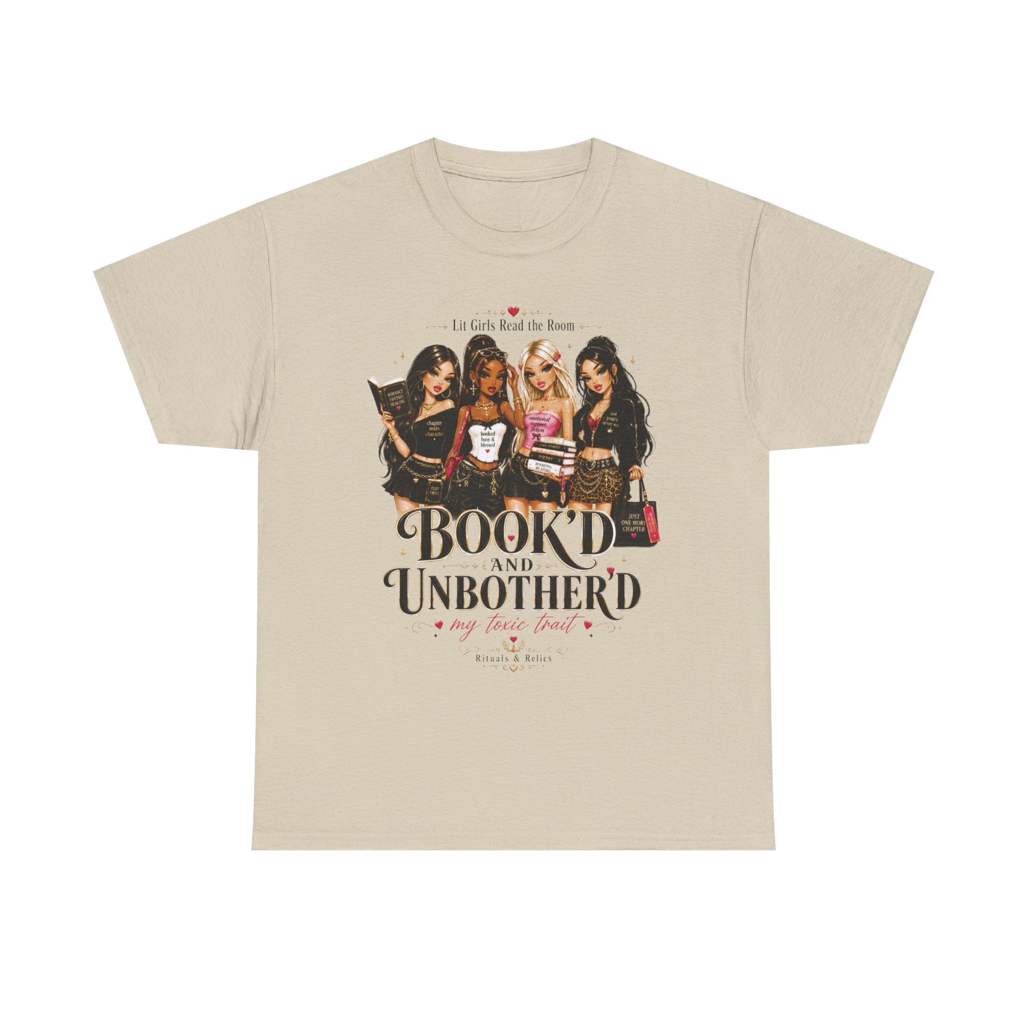 T-Shirt — "Booked and Unbothered" Book Lover Graphic Tee