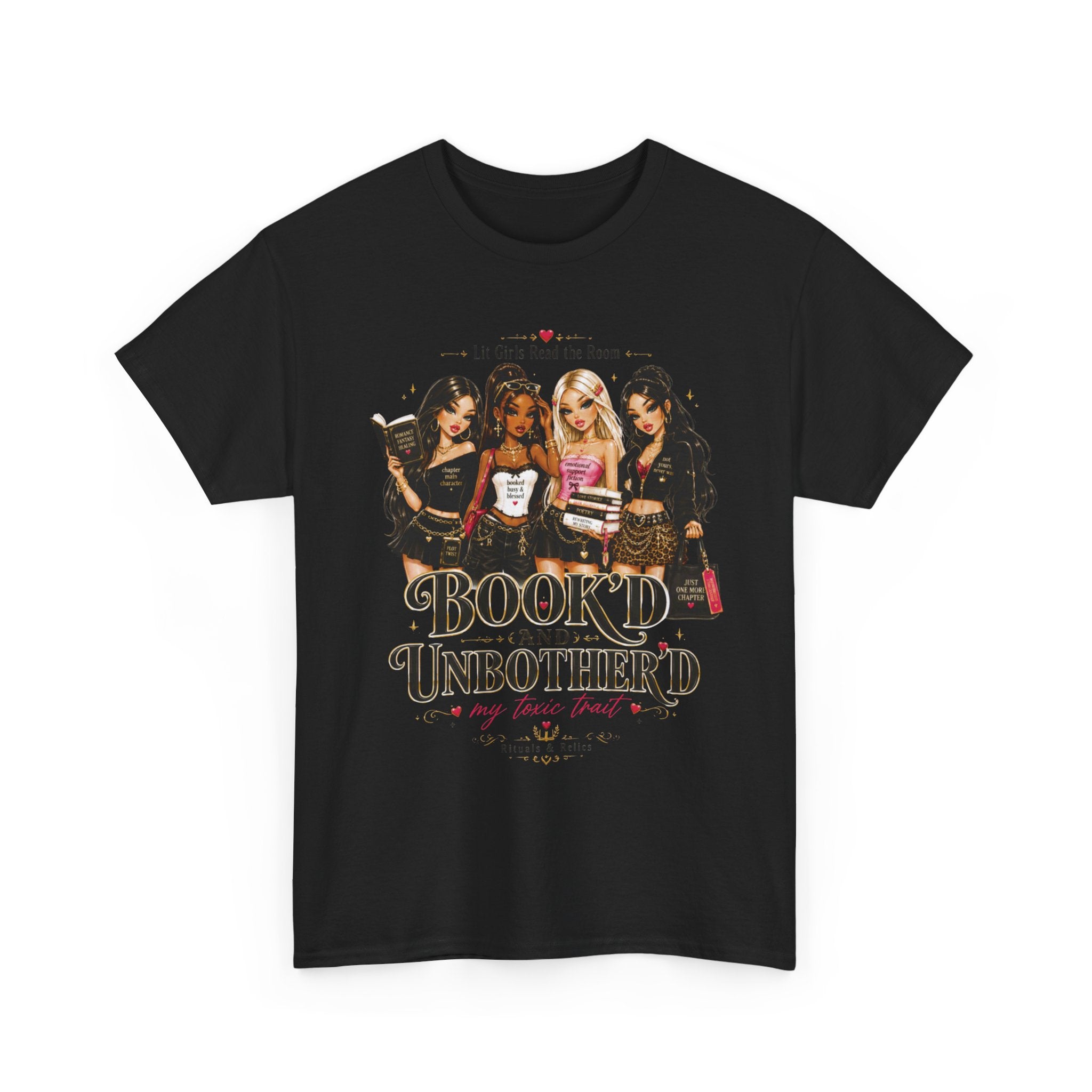 T-Shirt — "Booked and Unbothered" Book Lover Graphic Tee