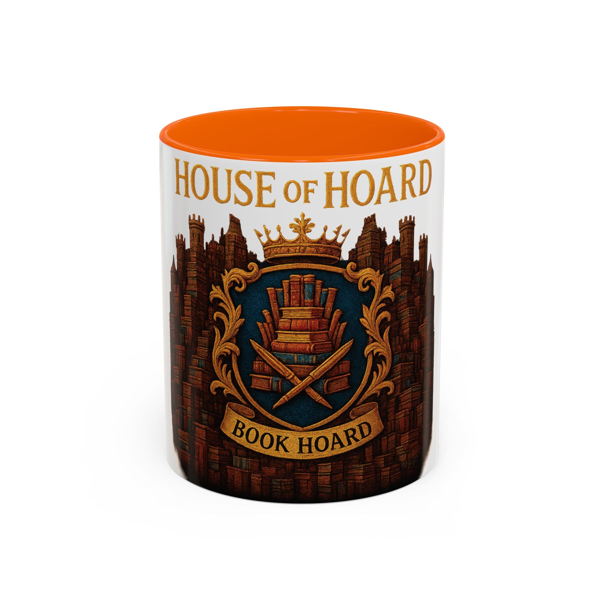 House of Hoard Book Hoard Accent Coffee Mug — Book Lover Novelty Gift (11/15 oz)