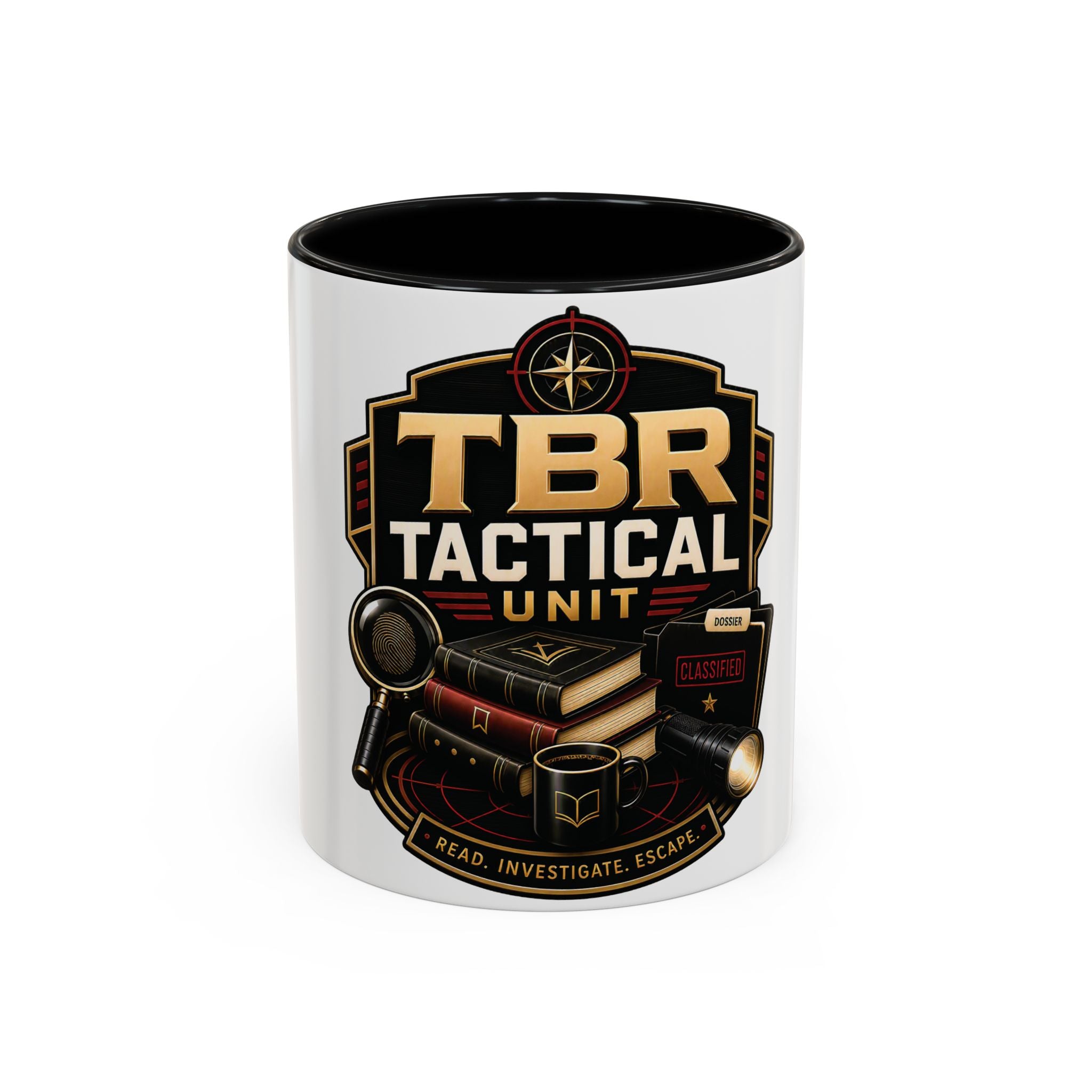 TBR Tactical Unit Coffee Mug — Detective Reading & Investigation Themed Accent Mug (11/15 oz)