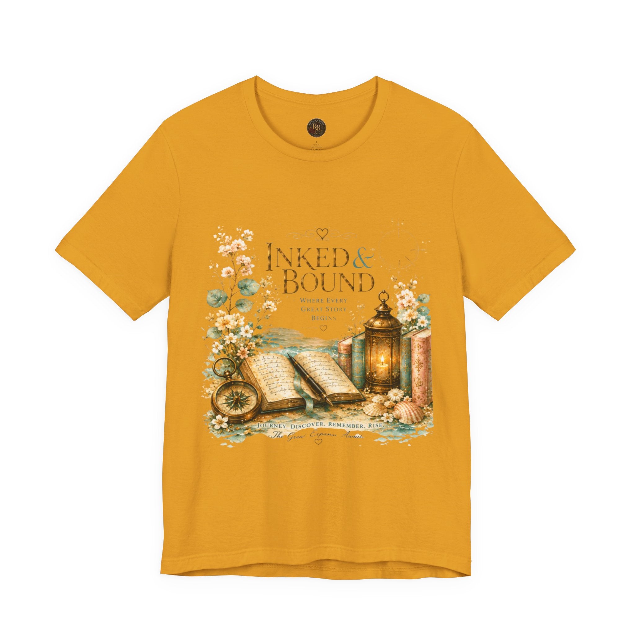 Inked & Bound Vintage Booklover Tee Bronze