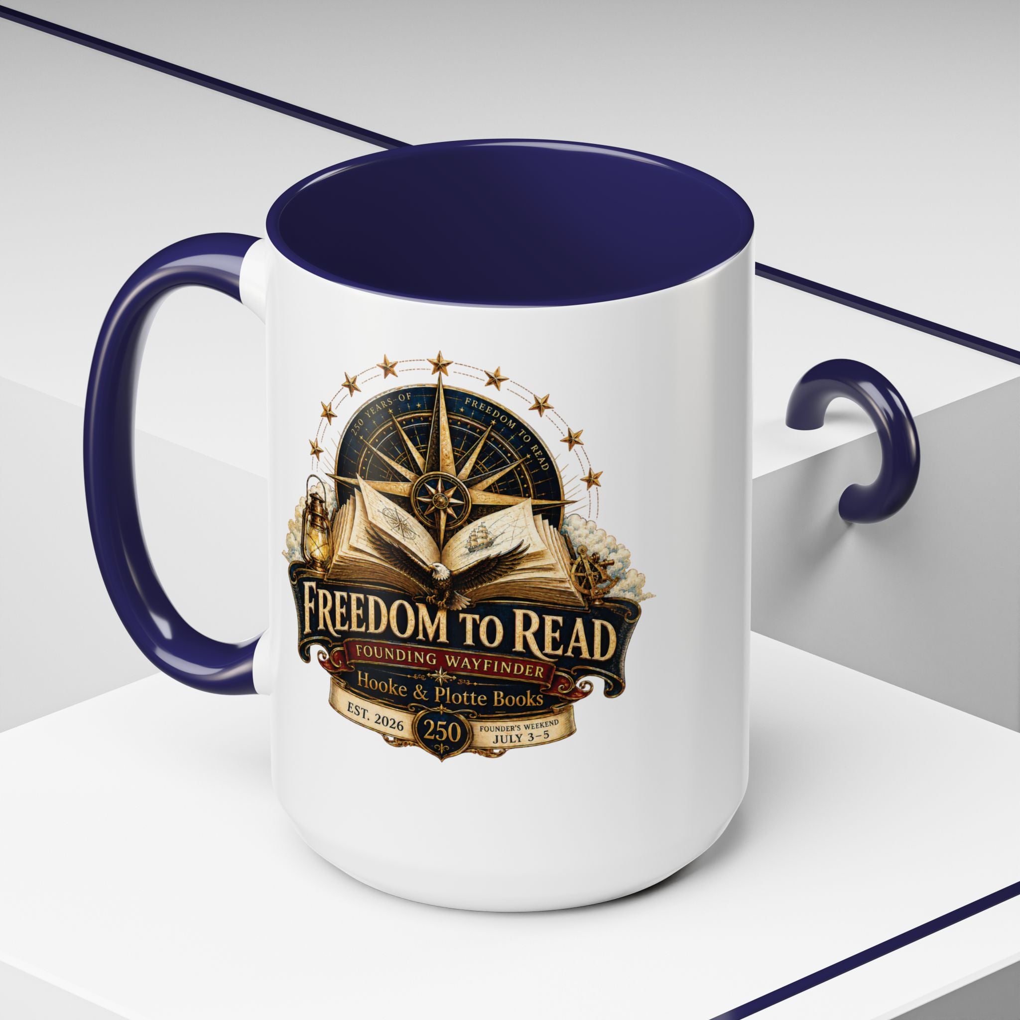 Freedom to Read Coffee Mug — Founding Wayfinder Literary Travel Mug (11/15oz)