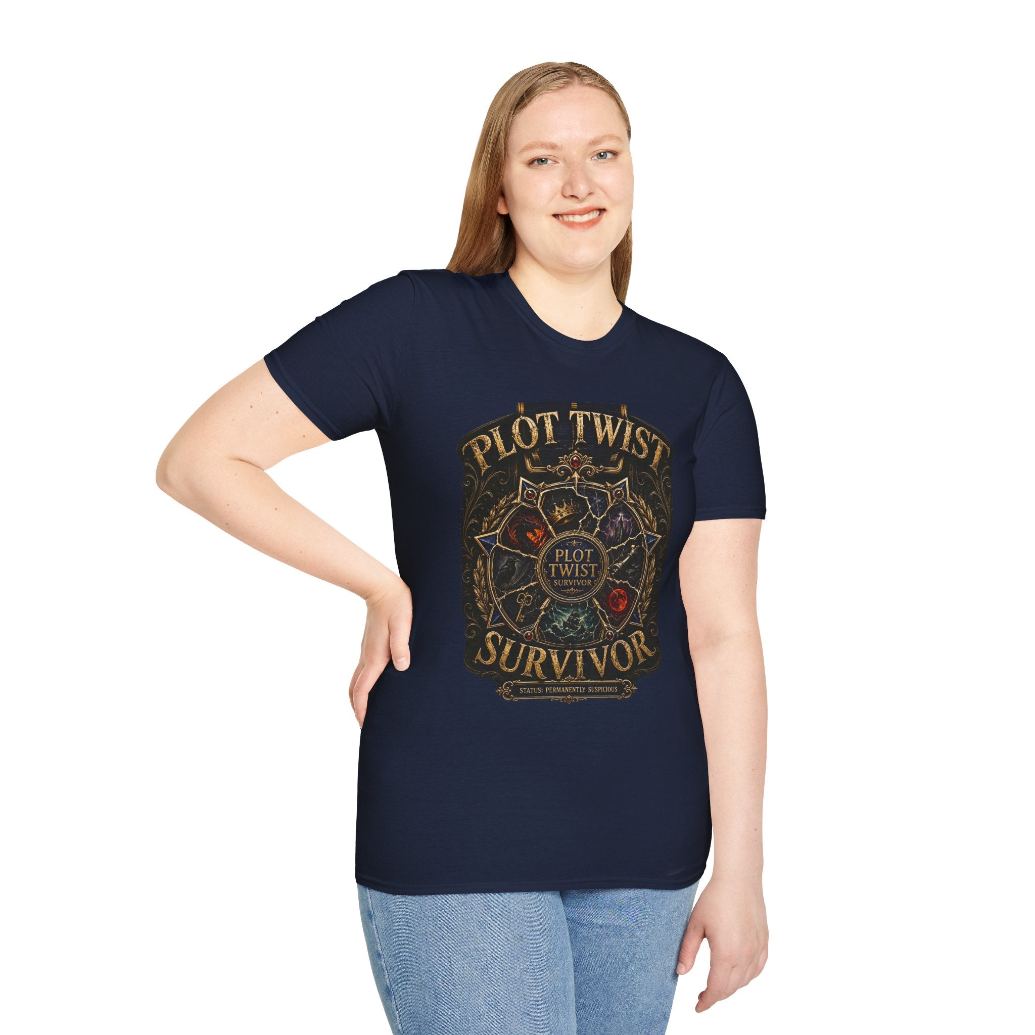 Plot Twist Survivor T‑Shirt — Funny Reader & Writer Literary Tee
