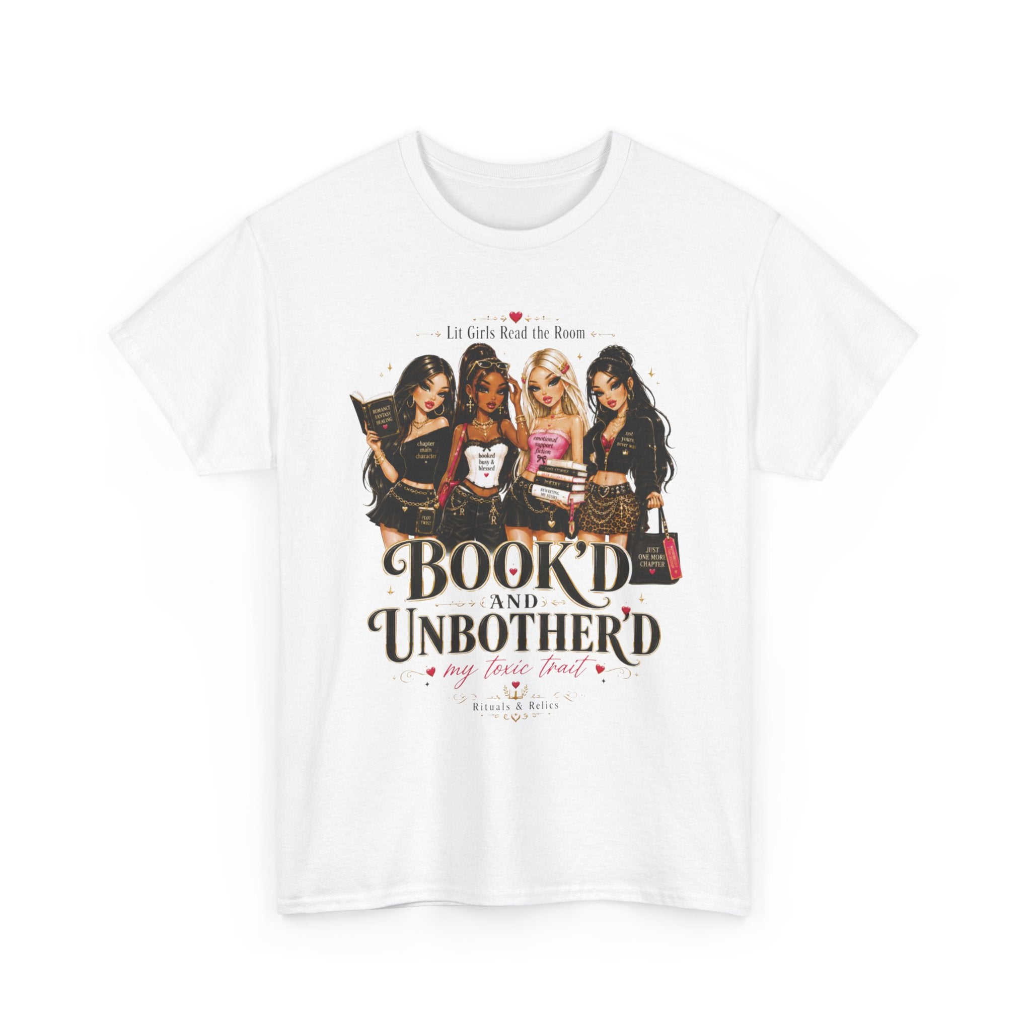T-Shirt — "Booked and Unbothered" Book Lover Graphic Tee