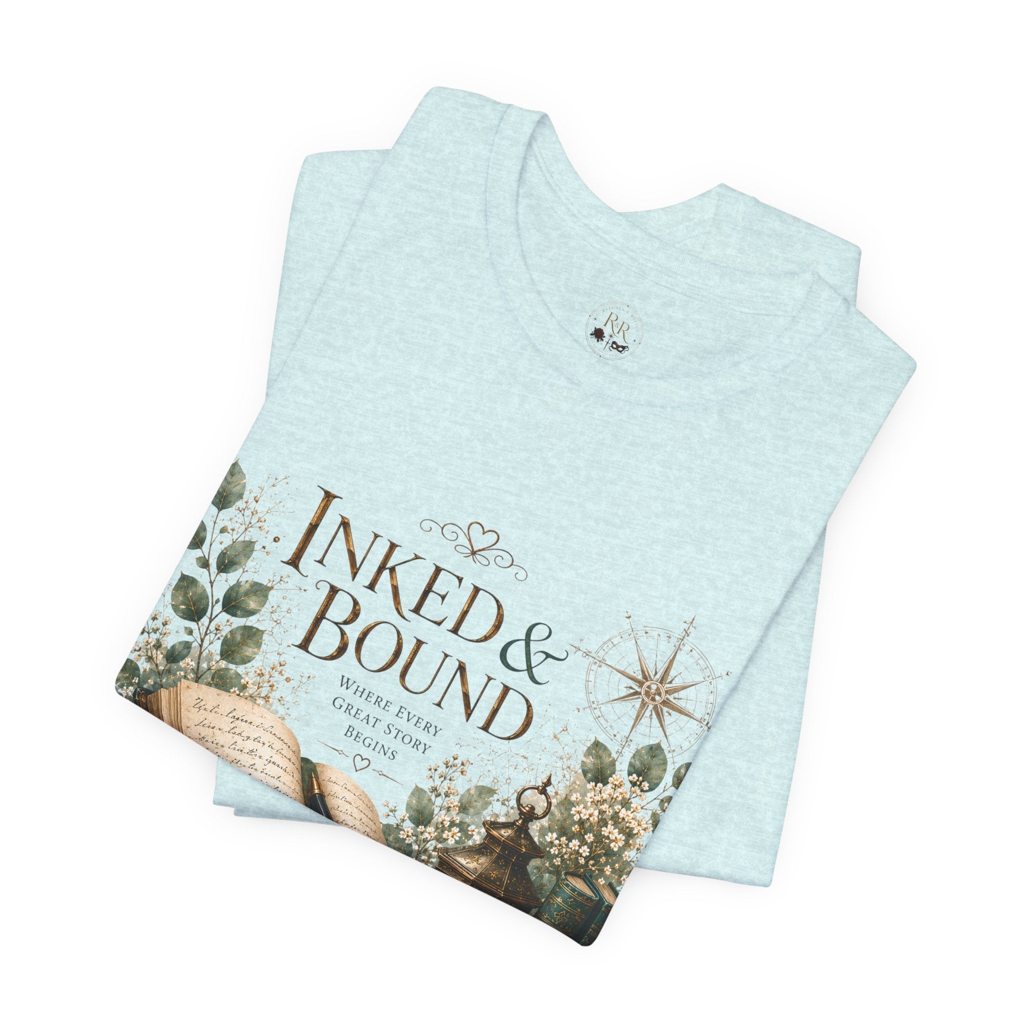 Inked & Bound Booklover T‑Shirt – Vintage Open Book Graphic