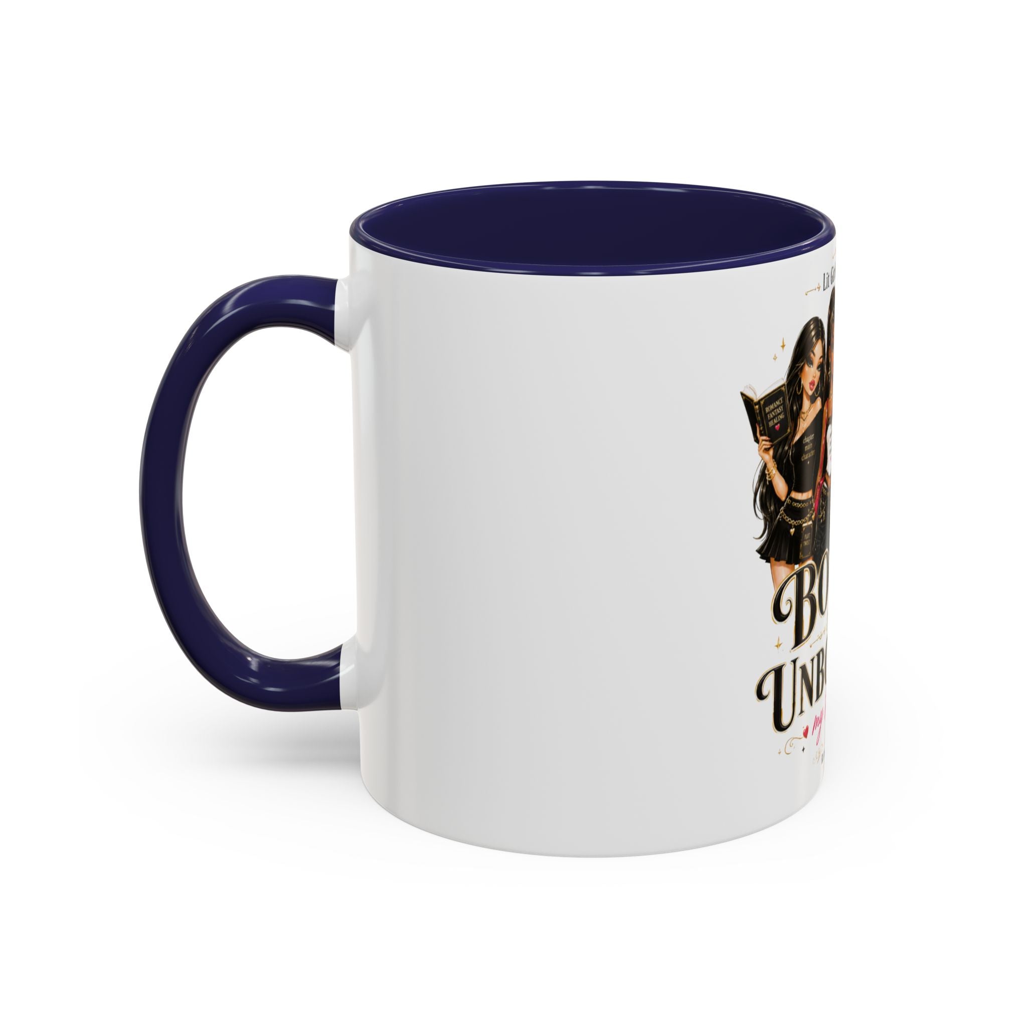 Book'd and Unbother'd Coffee Mug — Funny Book Lover Gift