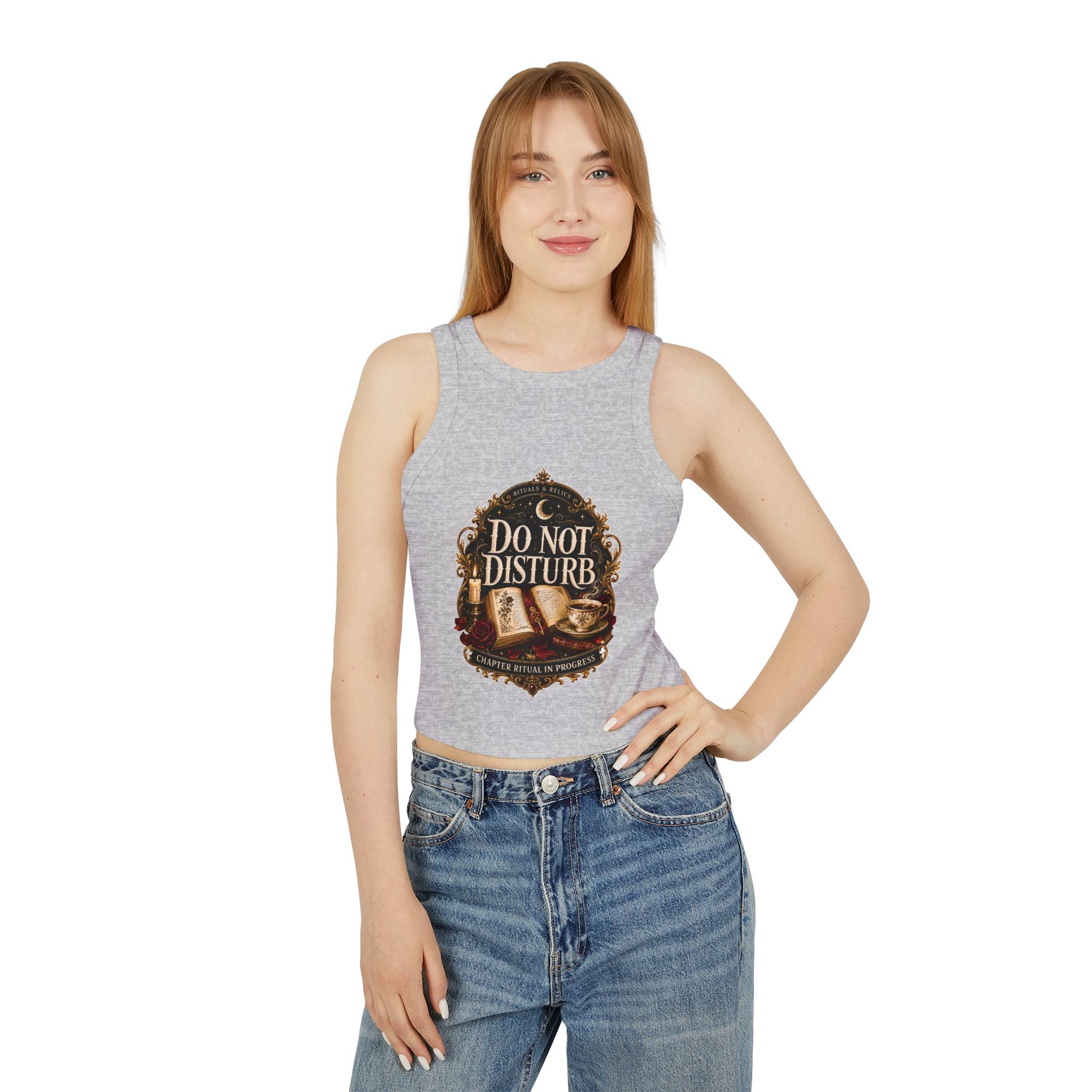 Do Not Disturb Tank Top — Witchy Bookish Graphic Racerback