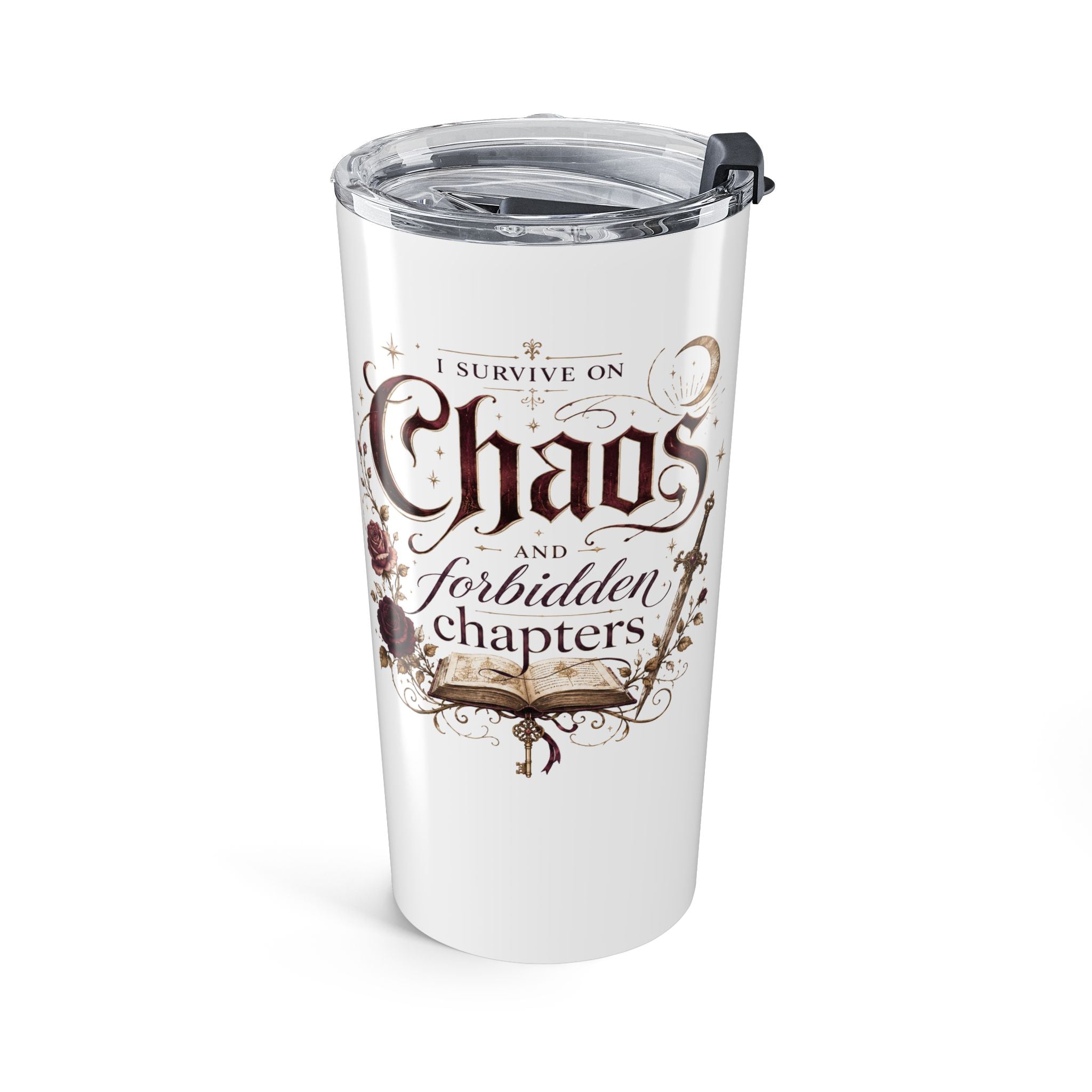 20oz Floral 'Chaos Doesn't Care' Stainless Tumbler