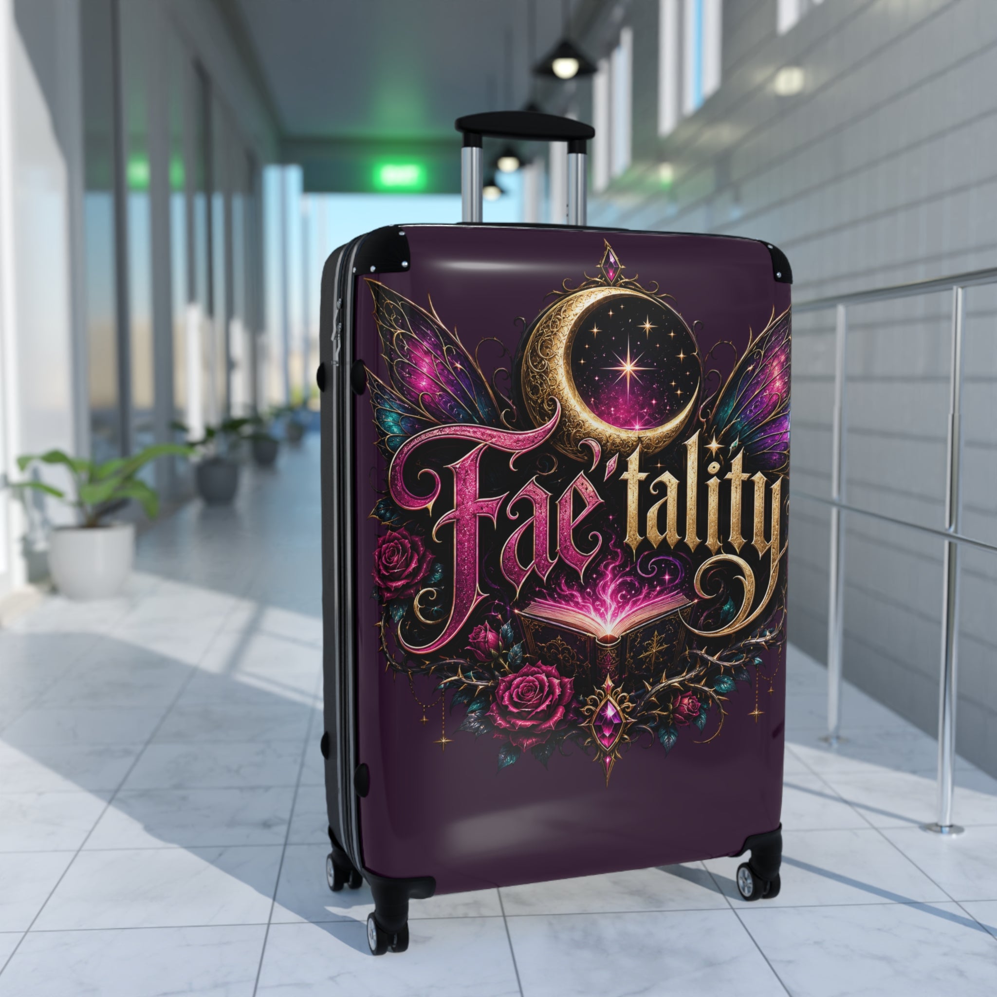 Fae-tality Carry-On Suitcase — Magical Moonlight Fairy Travel Luggage