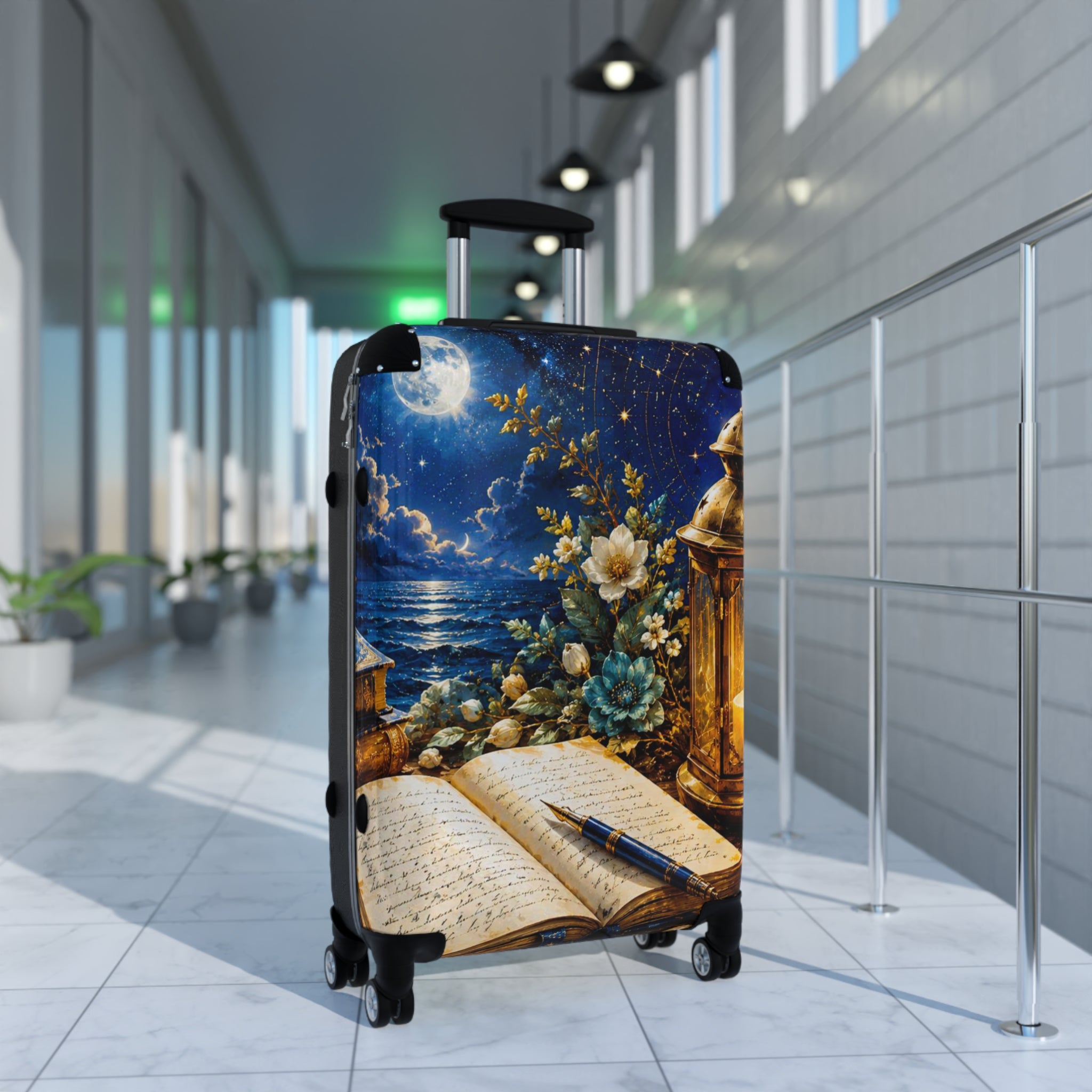 Suitcase — Nautical Night Journal Print Carry-On Luggage