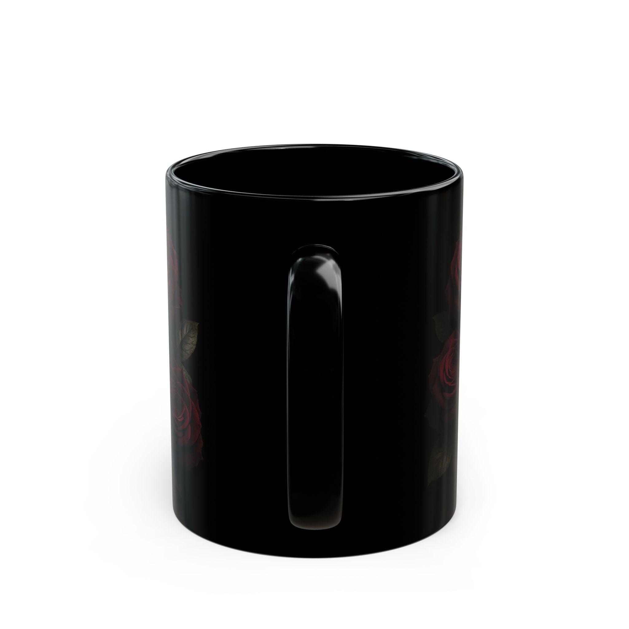 Feral by Design Black Ceramic Mug — Gothic Rose & Dagger 11oz/15oz