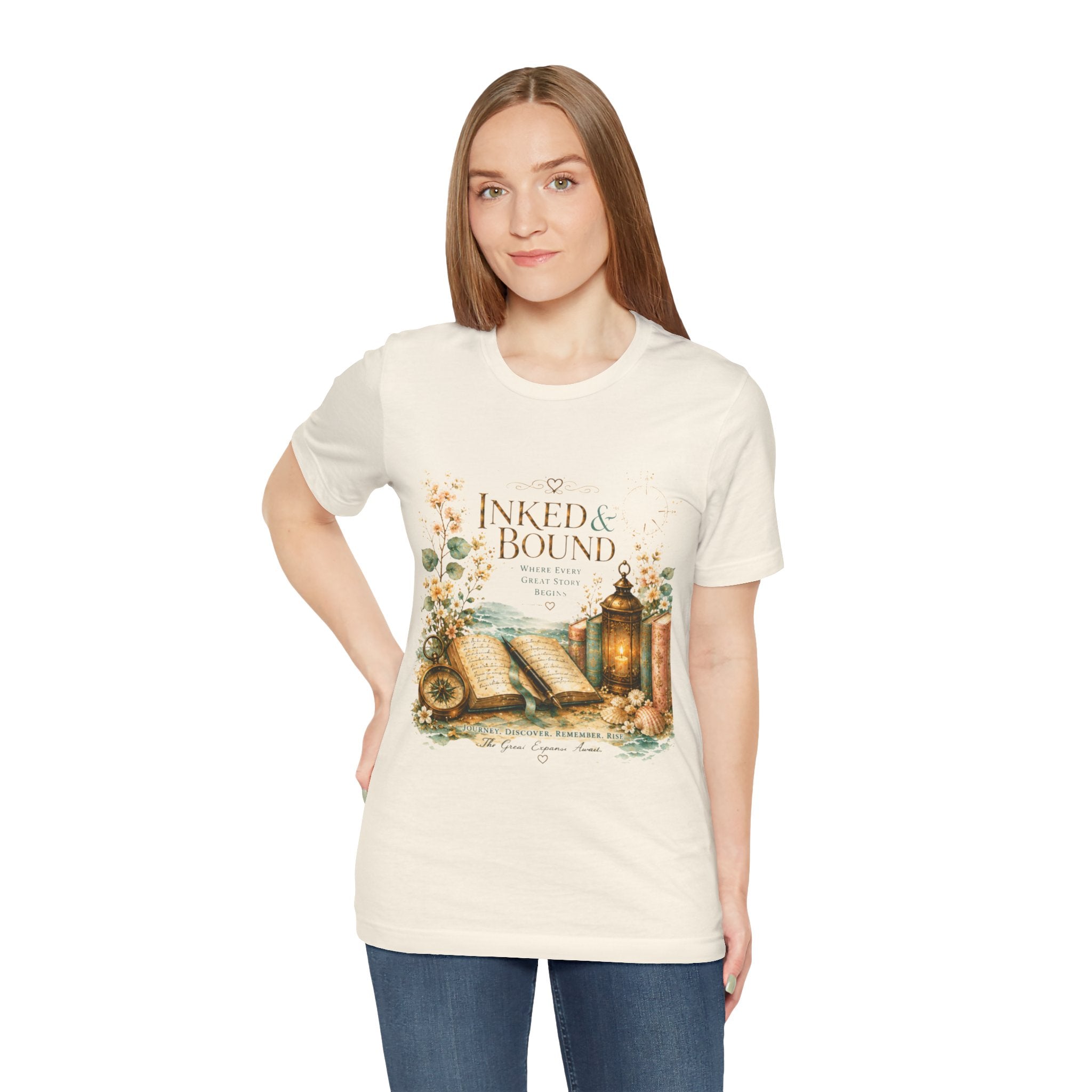 Inked & Bound Vintage Booklover Tee Bronze