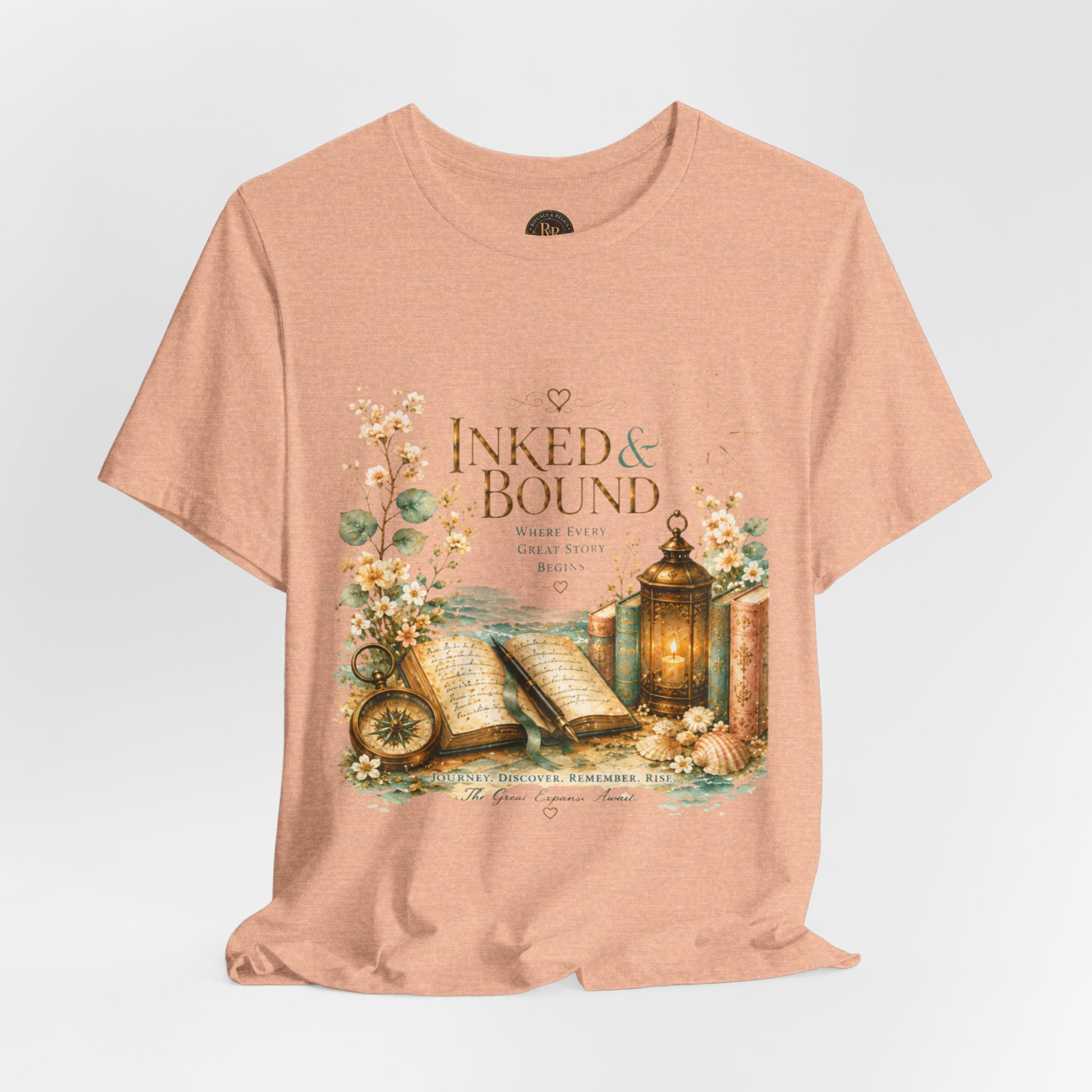 Inked & Bound Vintage Booklover Tee Bronze