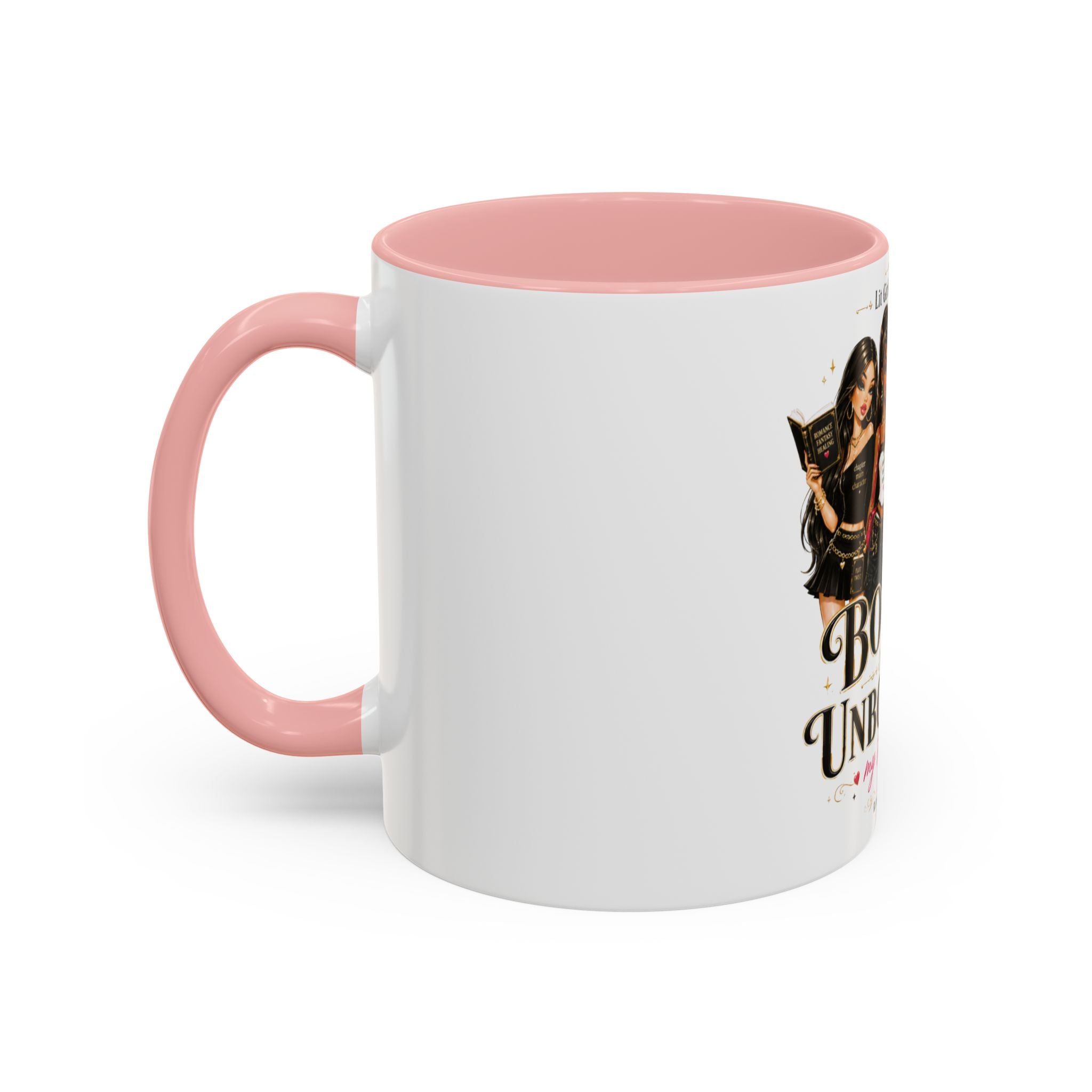 Book'd and Unbother'd Coffee Mug — Funny Book Lover Gift
