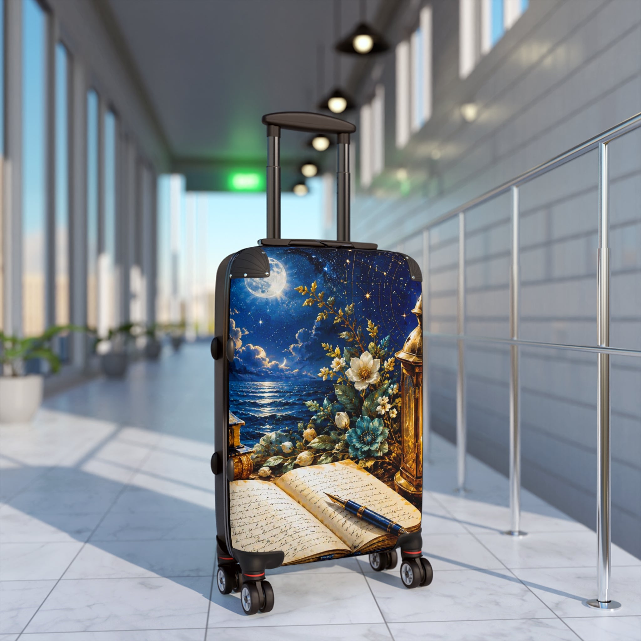 Suitcase — Nautical Night Journal Print Carry-On Luggage