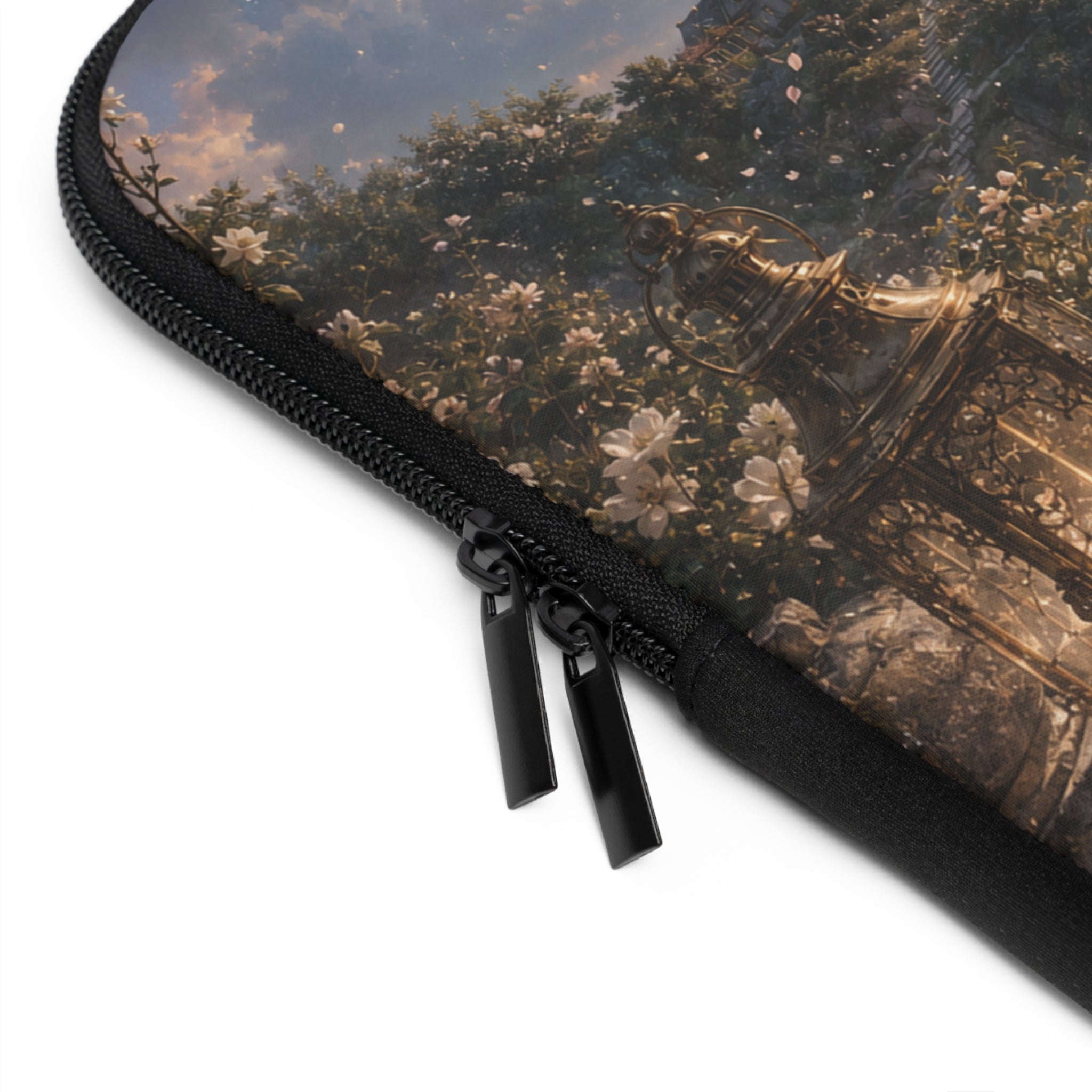 Ocean Lighthouse Laptop Sleeve — Coastal Fantasy Design with Open Book & Lantern