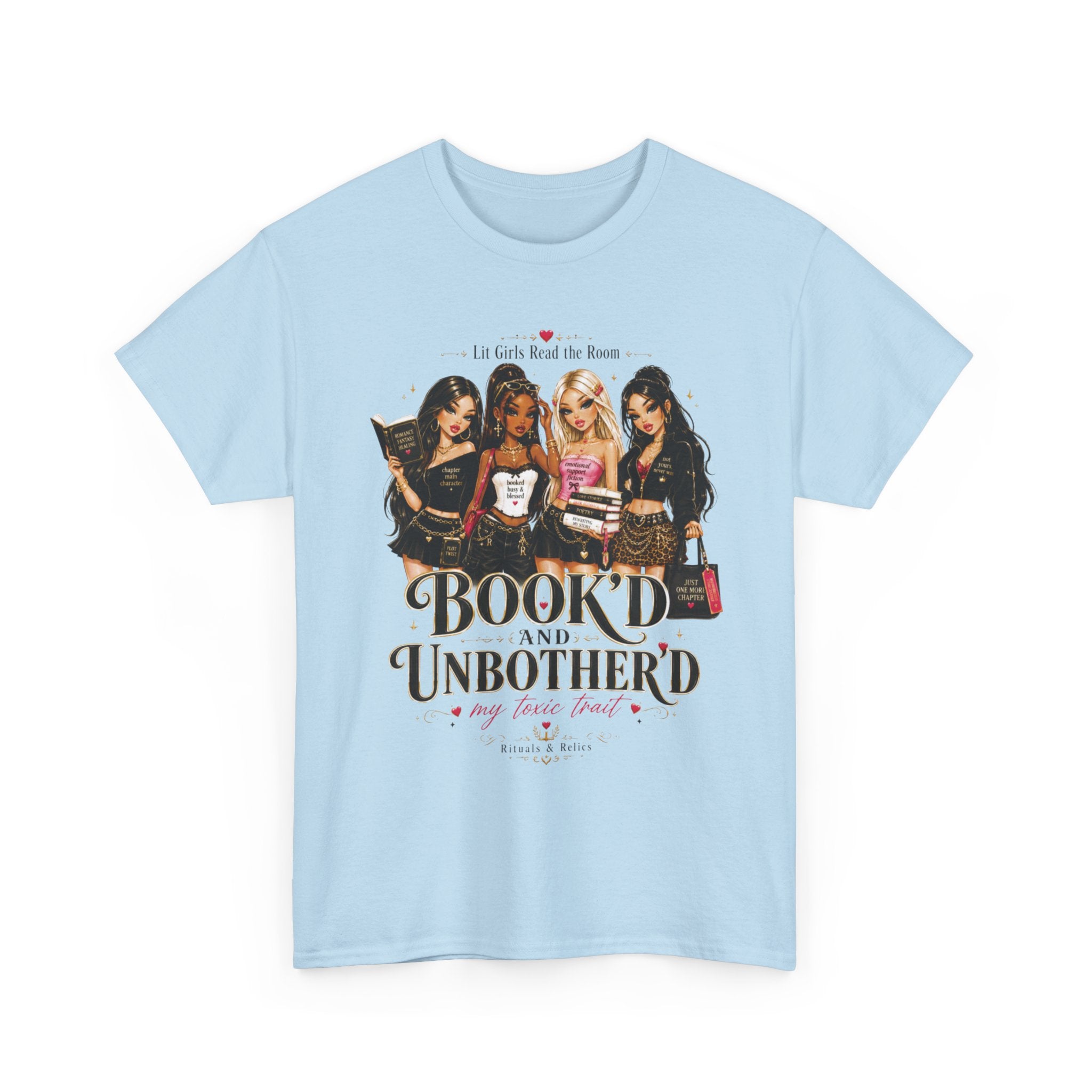T-Shirt — "Booked and Unbothered" Book Lover Graphic Tee