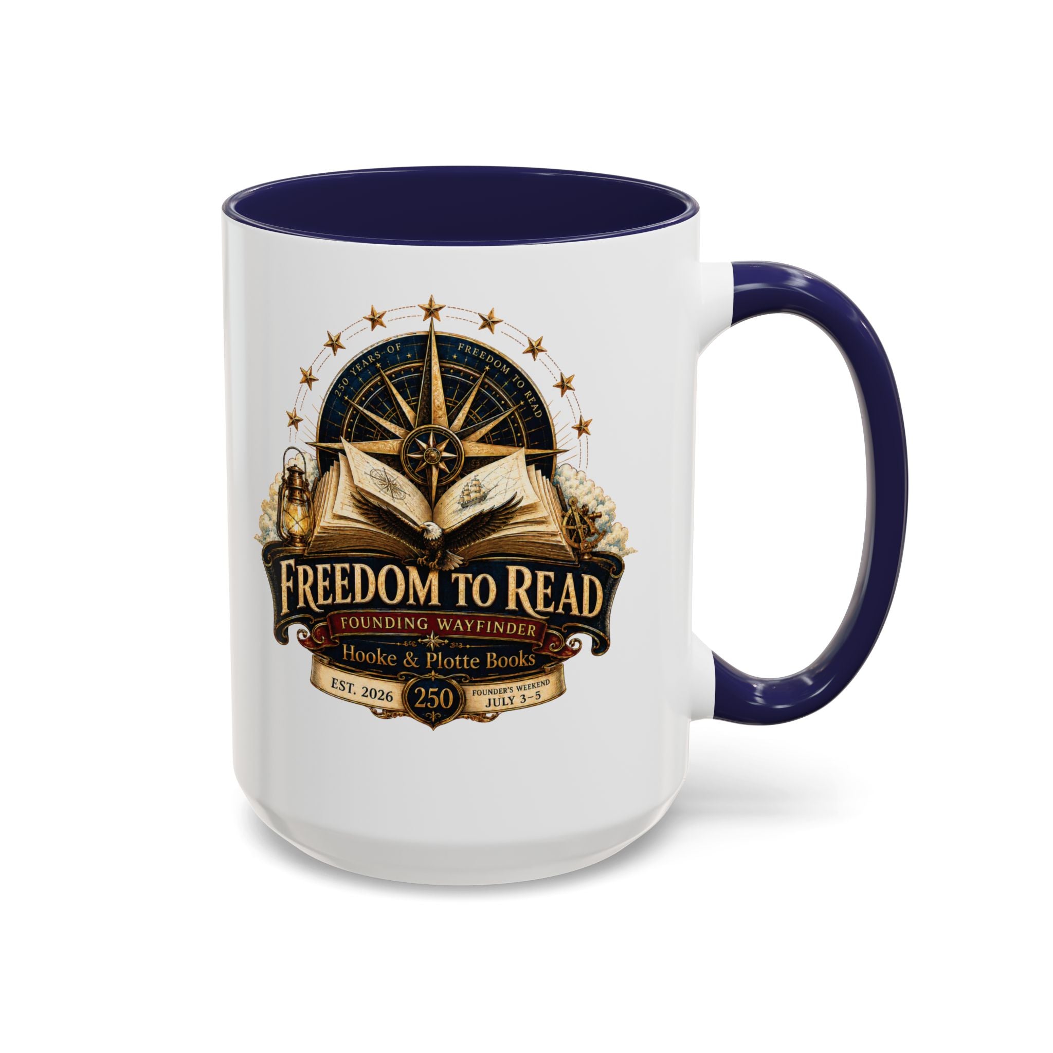 Freedom to Read Coffee Mug — Founding Wayfinder Literary Travel Mug (11/15oz)