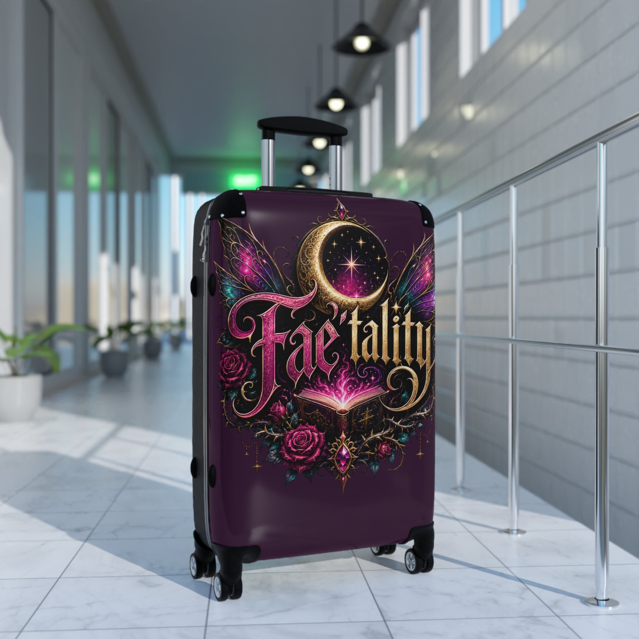 Fae-tality Carry-On Suitcase — Magical Moonlight Fairy Travel Luggage