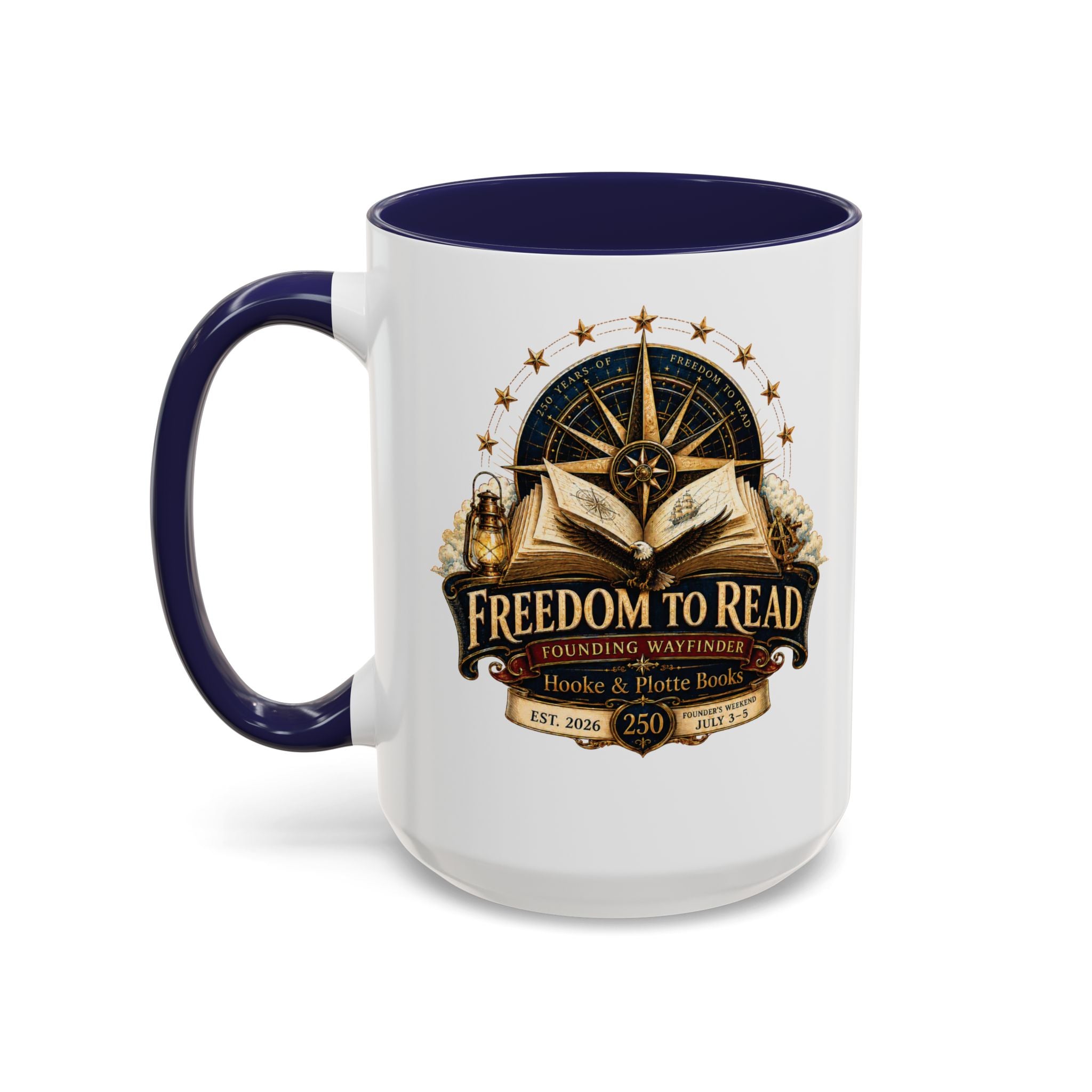 Freedom to Read Coffee Mug — Founding Wayfinder Literary Travel Mug (11/15oz)