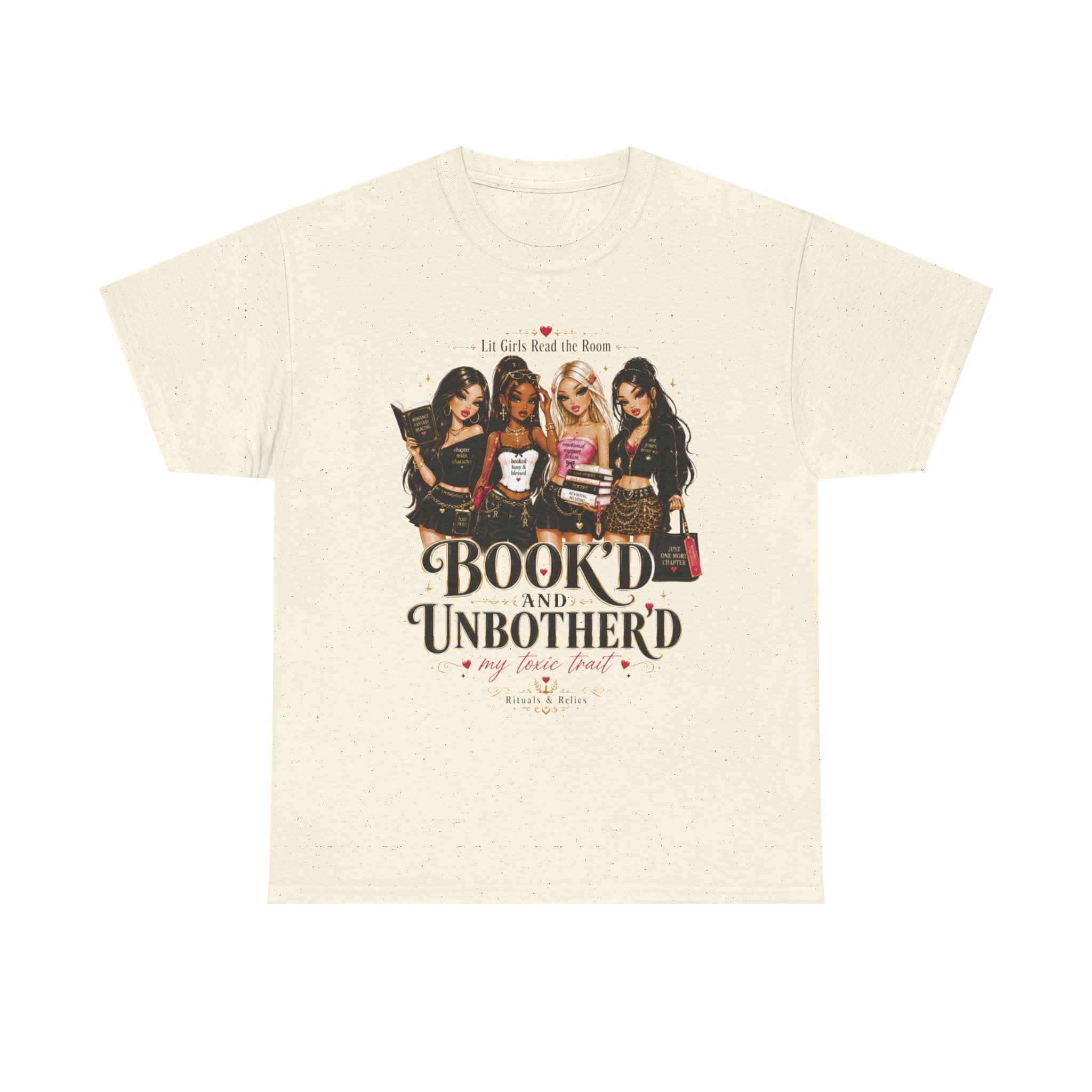 T-Shirt — "Booked and Unbothered" Book Lover Graphic Tee