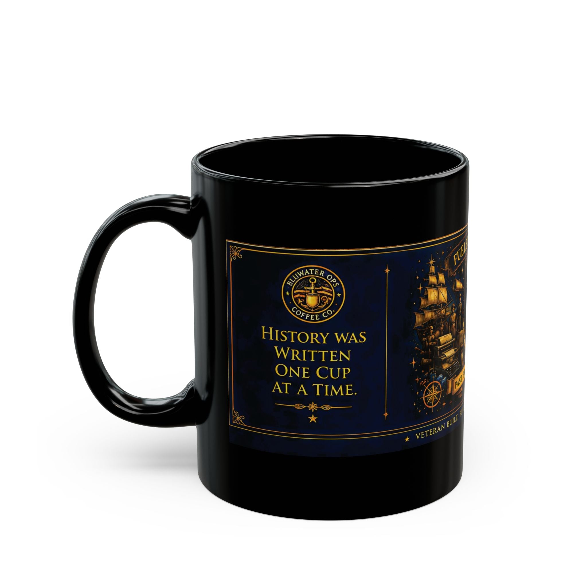Biblionaut Black Coffee Mug — Book Lover Reading Adventure 11oz/15oz