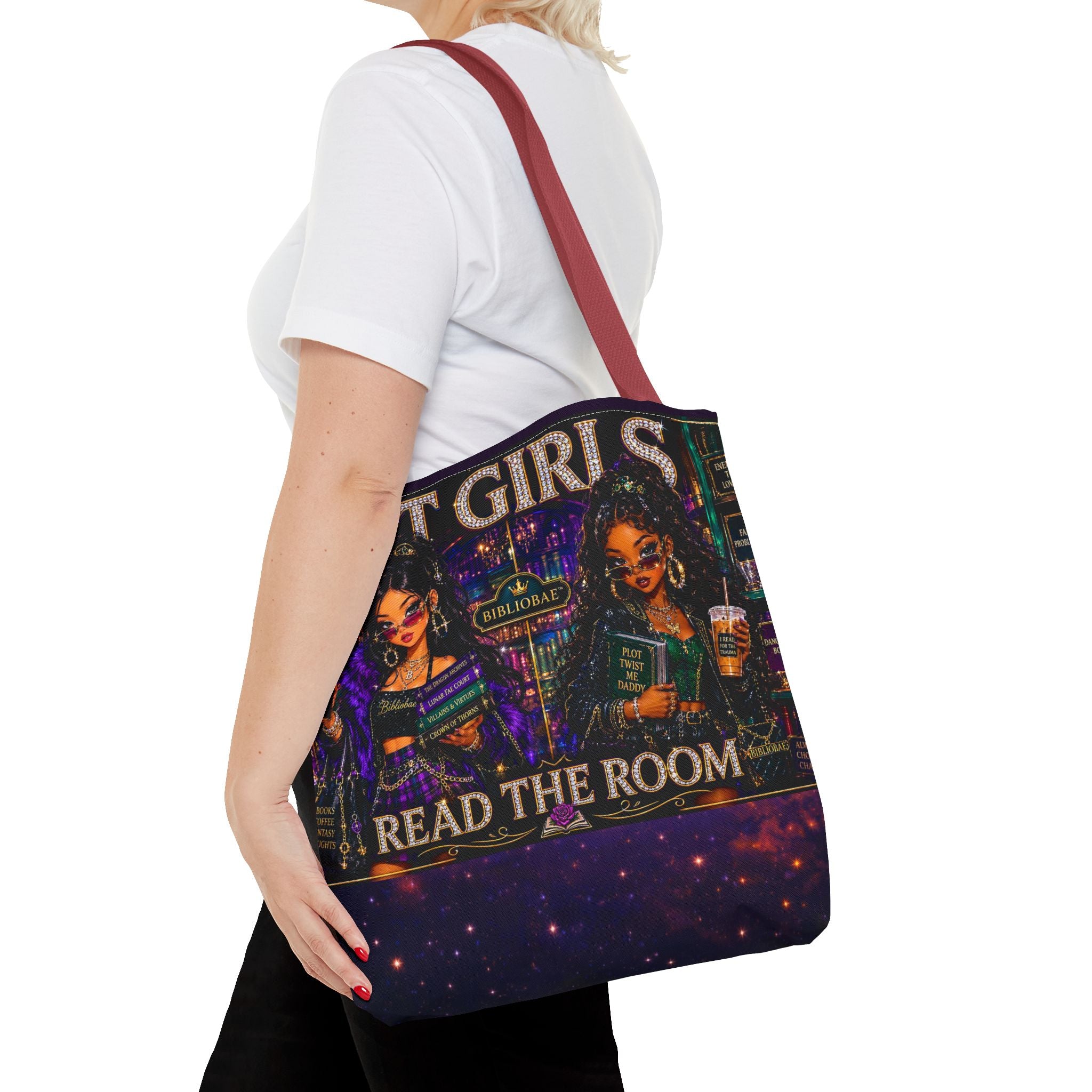 Tote Bag — 'Lit Girls Read the Room' Book Club Graphic Tote