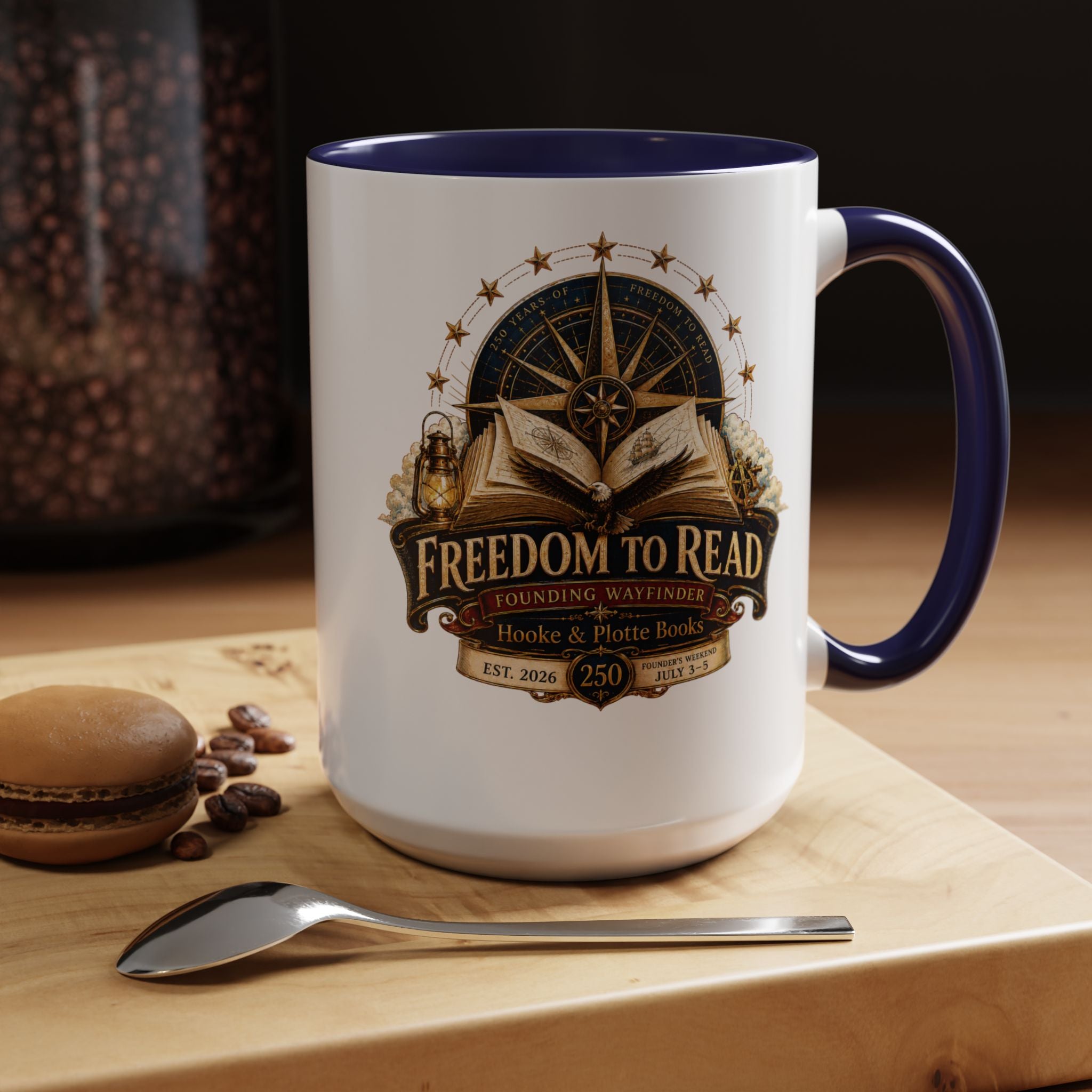 Freedom to Read Coffee Mug — Founding Wayfinder Literary Travel Mug (11/15oz)