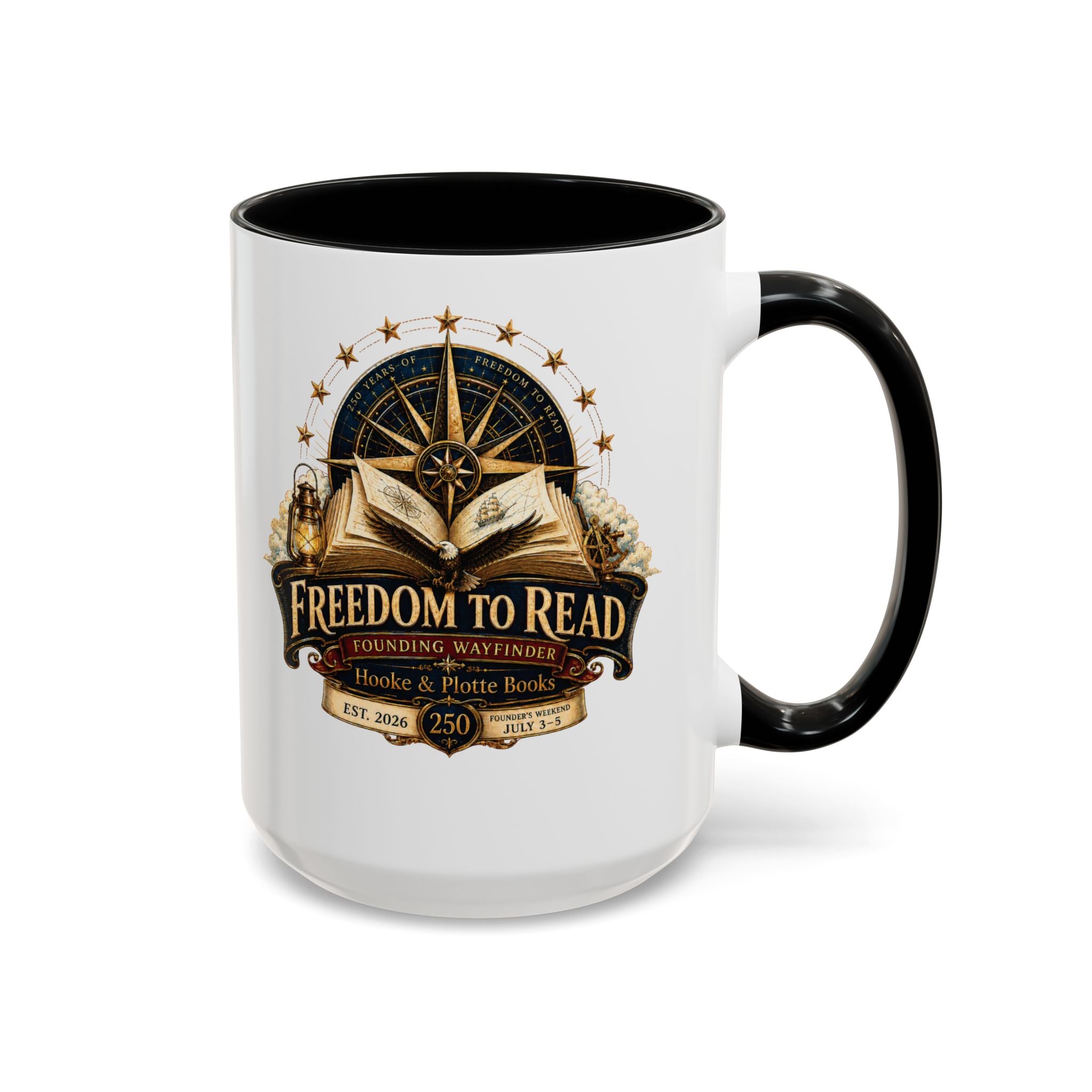 Freedom to Read Coffee Mug — Founding Wayfinder Literary Travel Mug (11/15oz)