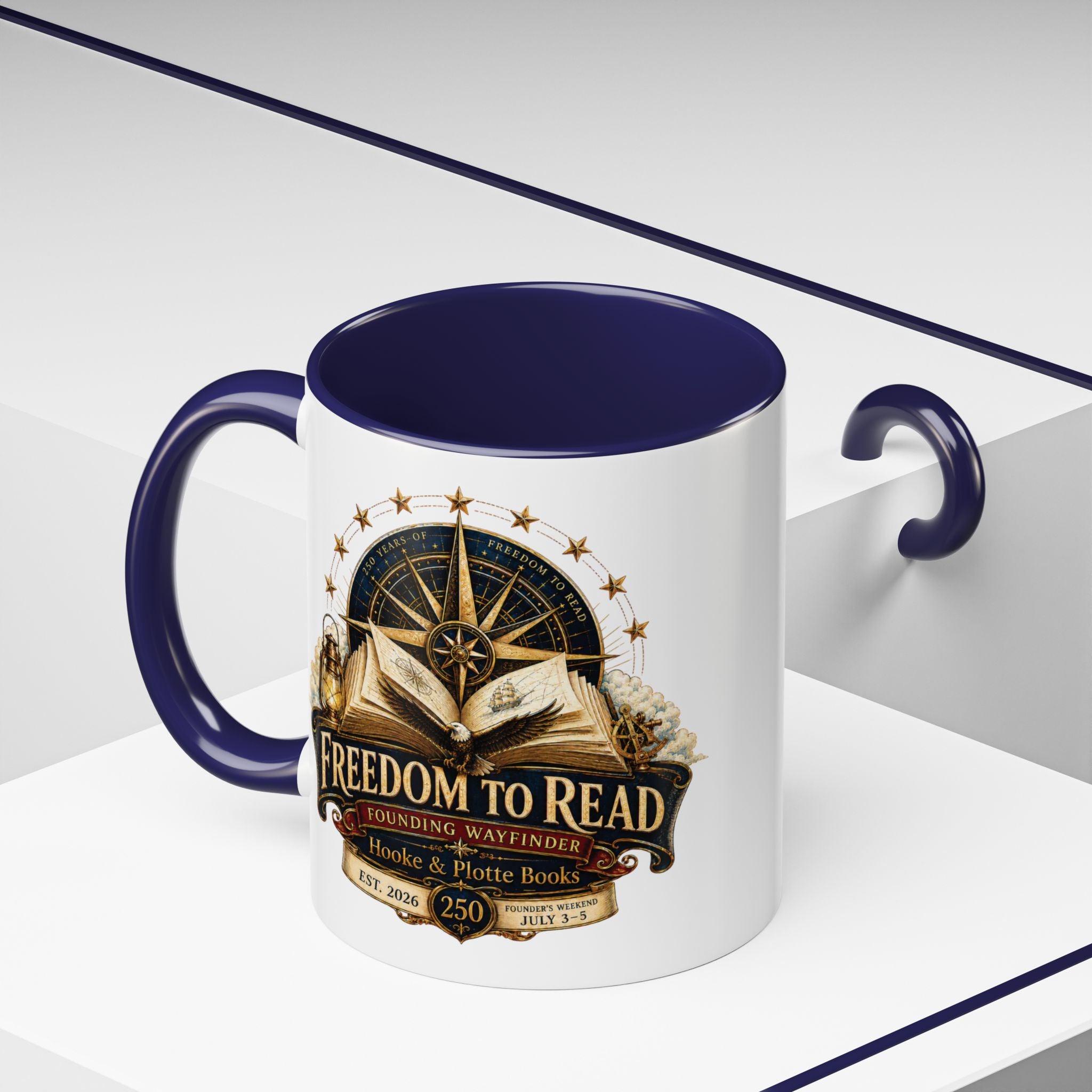 Freedom to Read Coffee Mug — Founding Wayfinder Literary Travel Mug (11/15oz)