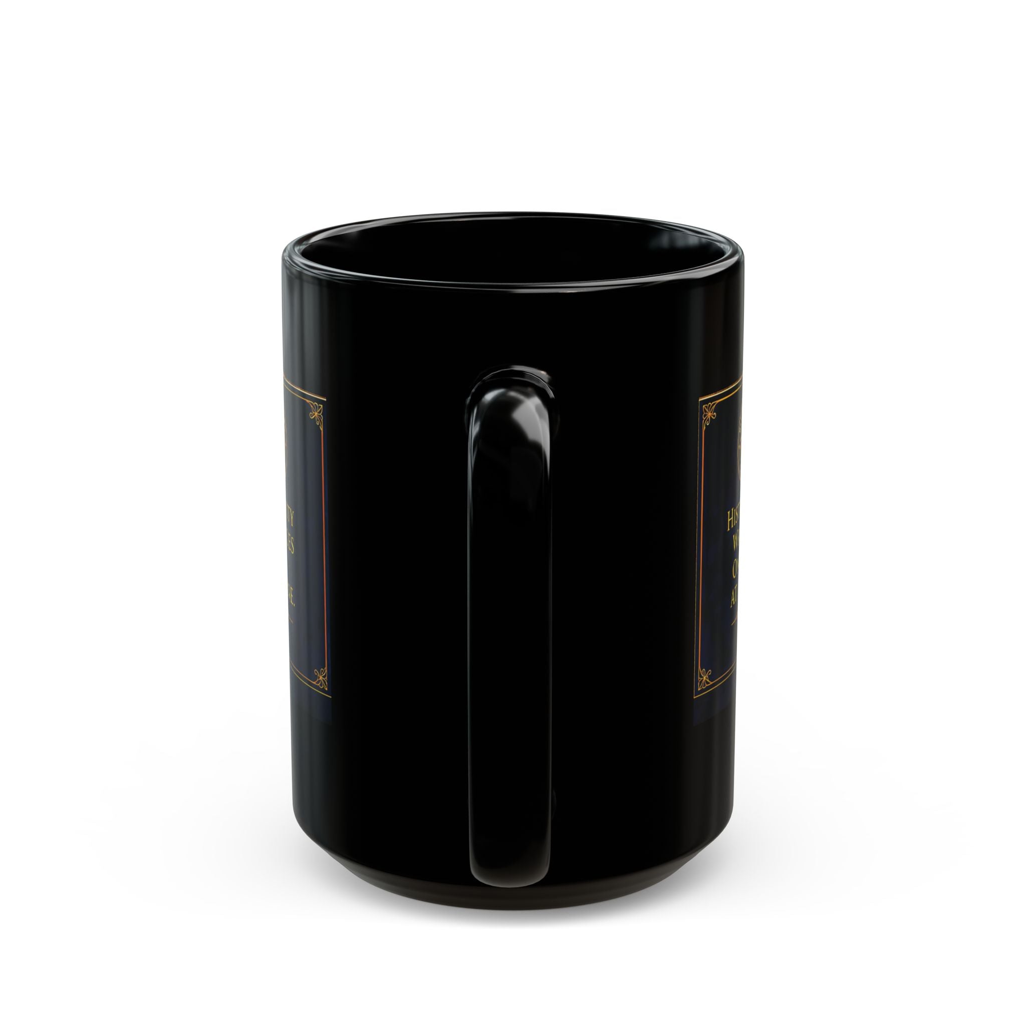 Biblionaut Black Coffee Mug — Book Lover Reading Adventure 11oz/15oz