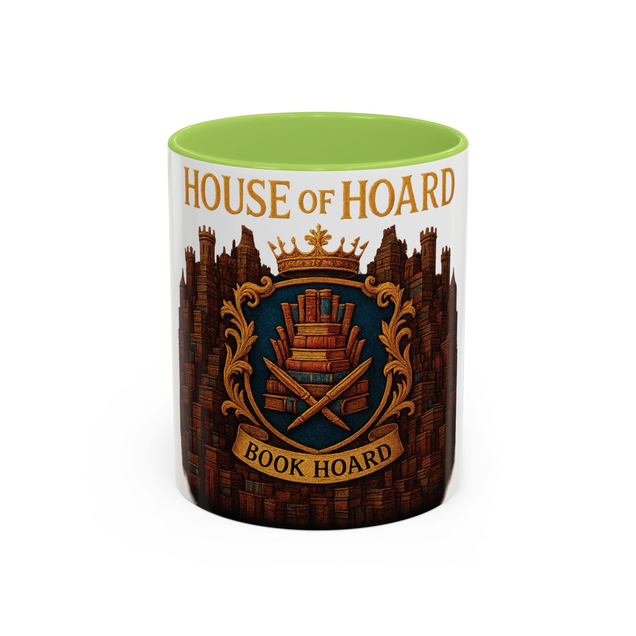 House of Hoard Book Hoard Accent Coffee Mug — Book Lover Novelty Gift (11/15 oz)