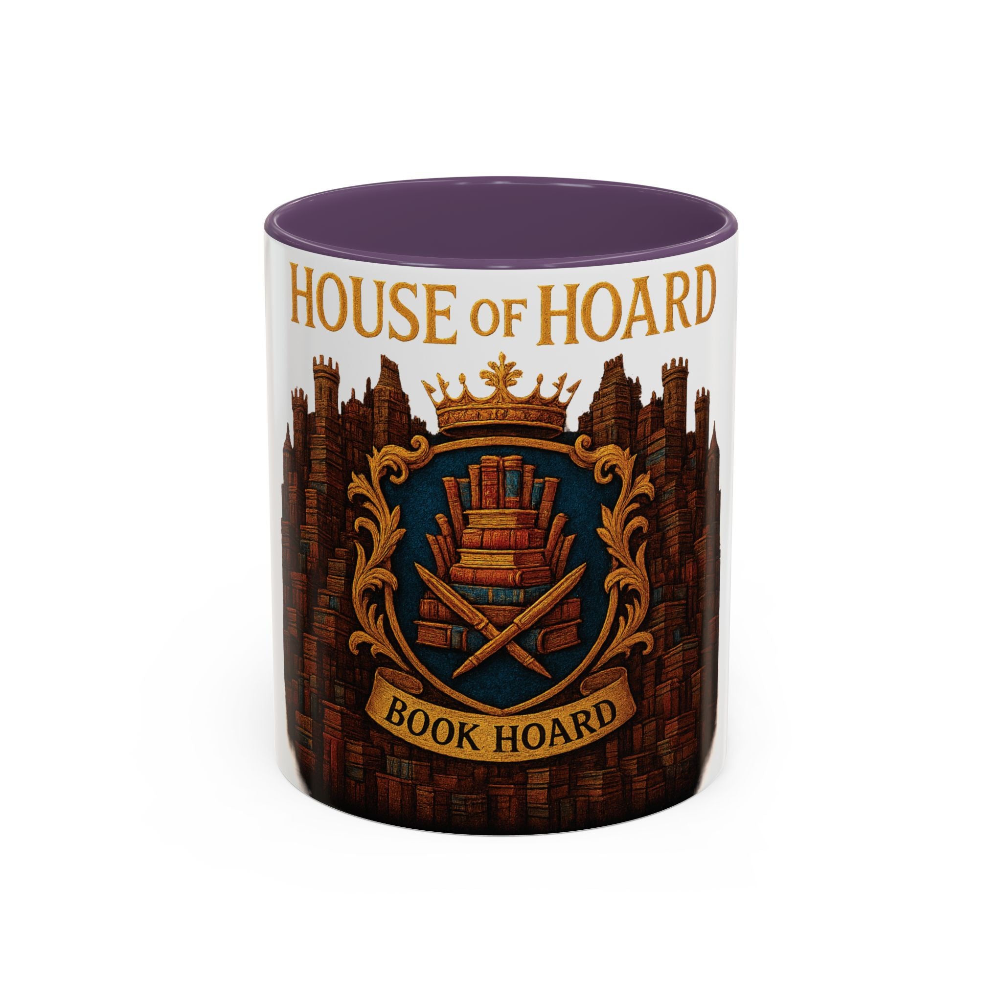 House of Hoard Book Hoard Accent Coffee Mug — Book Lover Novelty Gift (11/15 oz)