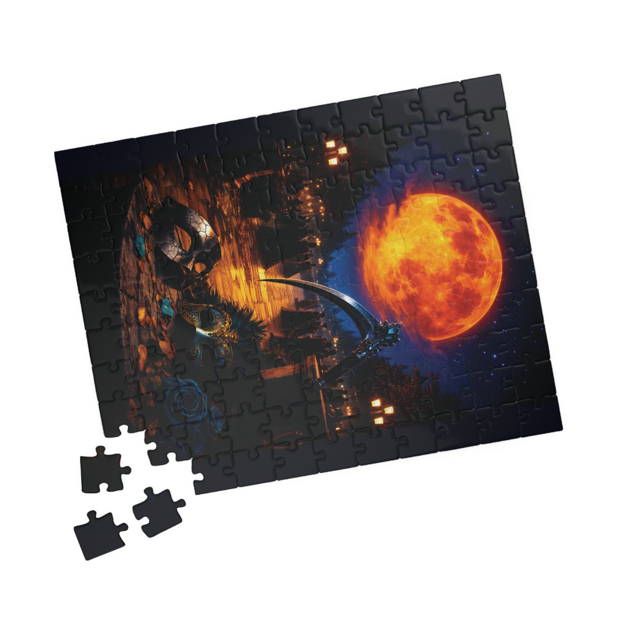 Halloween Night Puzzle — Spooky Pumpkin Moon Jigsaw (110–1014 pcs)