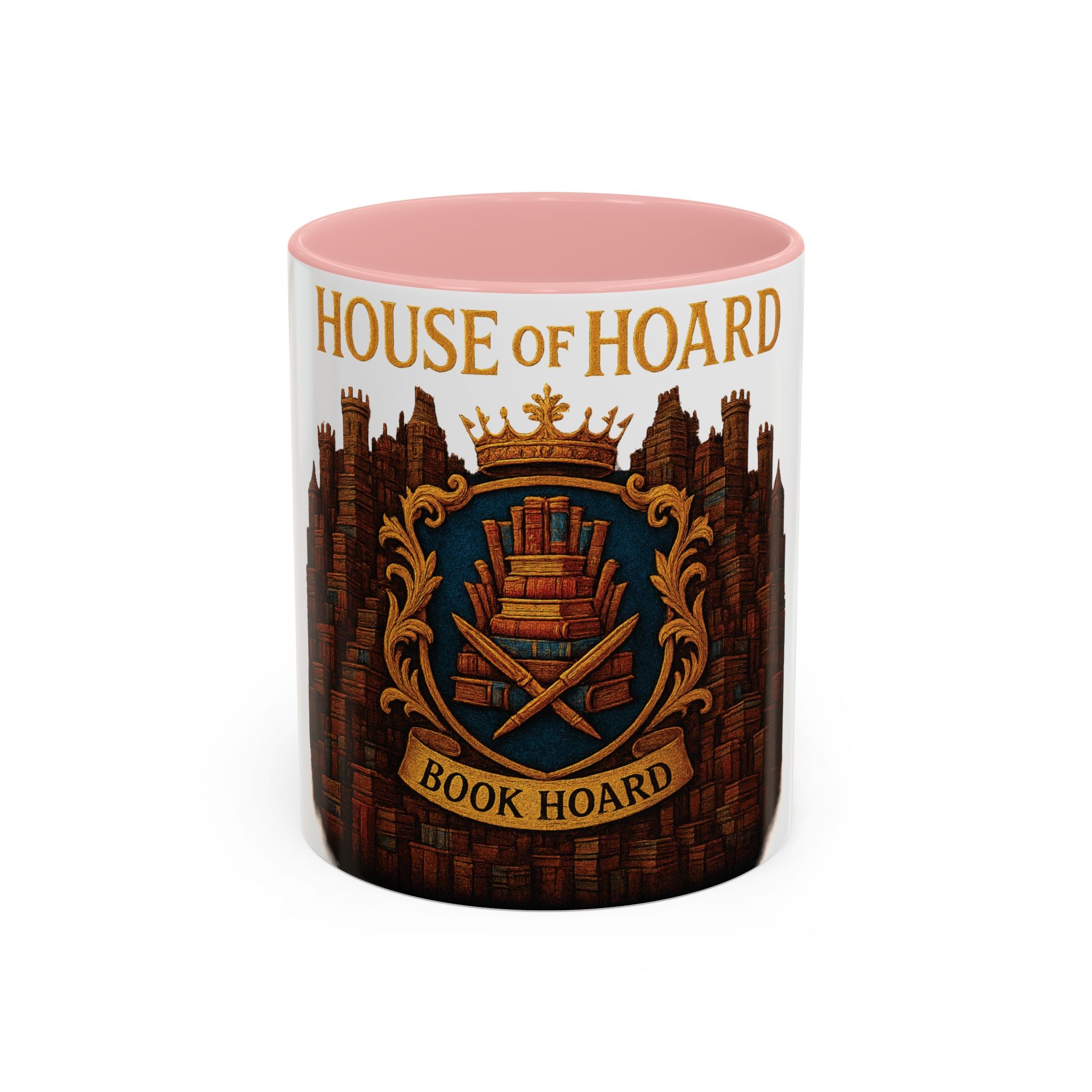 House of Hoard Book Hoard Accent Coffee Mug — Book Lover Novelty Gift (11/15 oz)