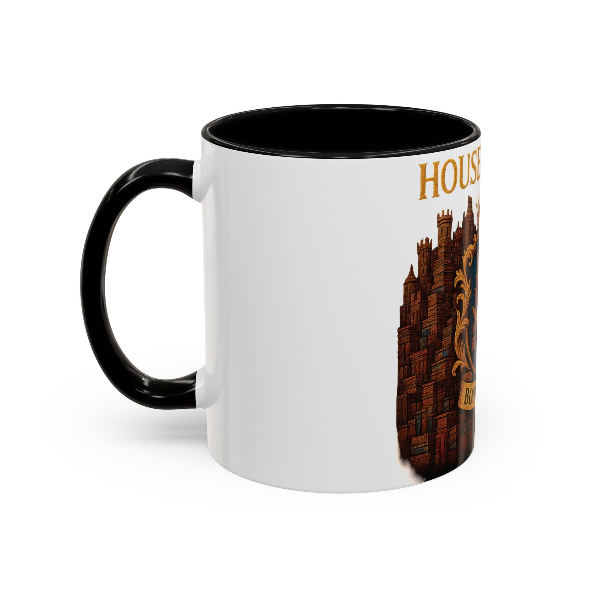 House of Hoard Book Hoard Accent Coffee Mug — Book Lover Novelty Gift (11/15 oz)