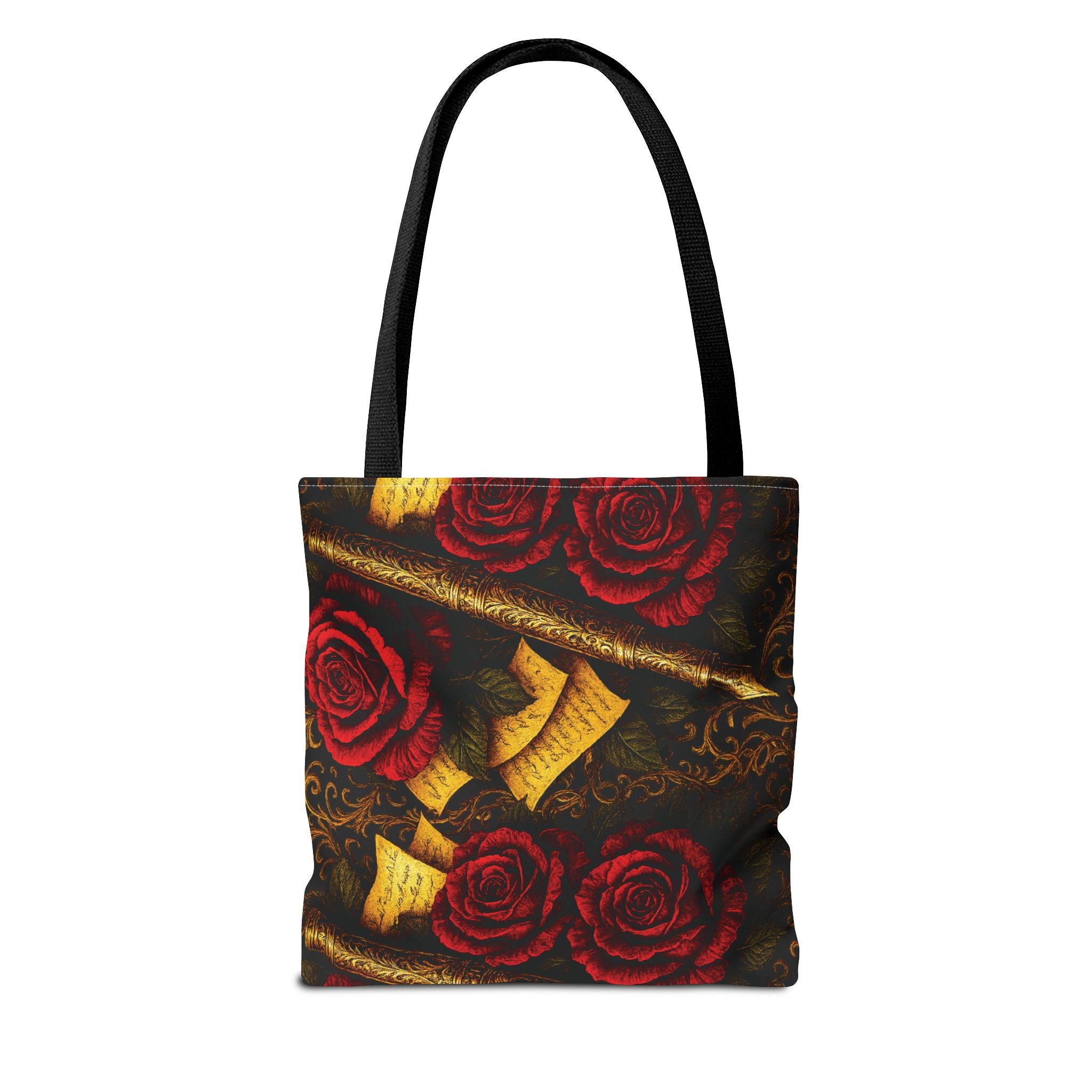 Bookish Rose Tote Bag — "The Pages Between Books" Literary Shopper