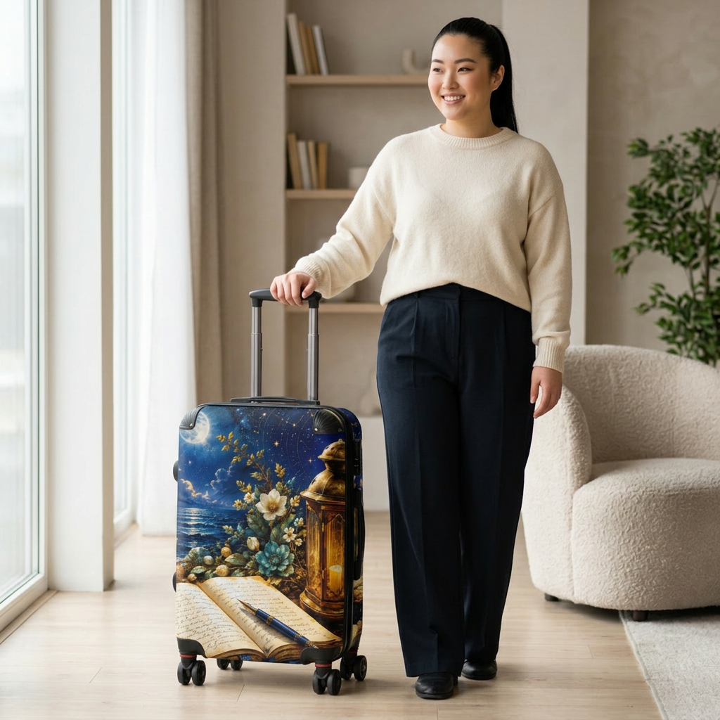 Suitcase — Nautical Night Journal Print Carry-On Luggage