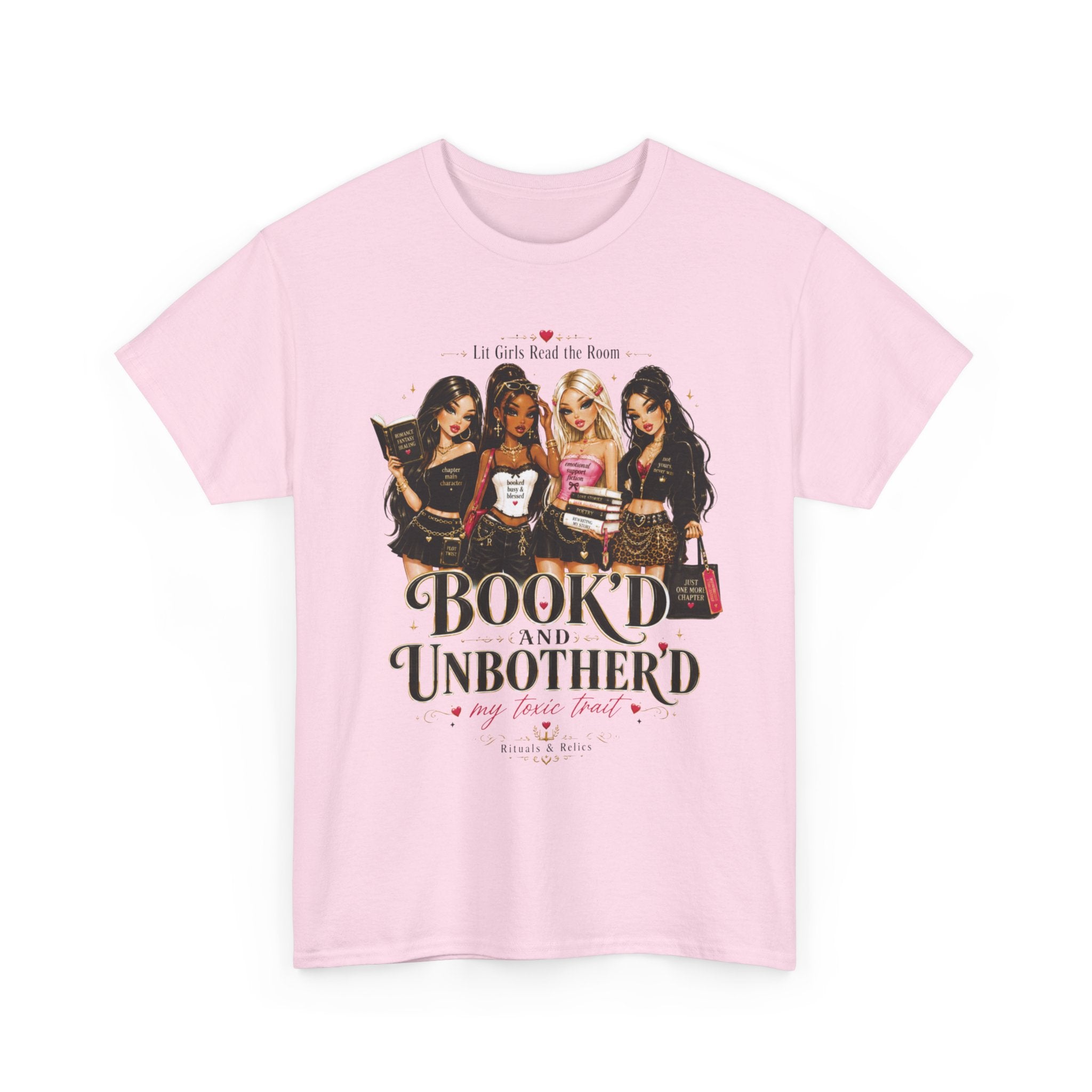 T-Shirt — "Booked and Unbothered" Book Lover Graphic Tee
