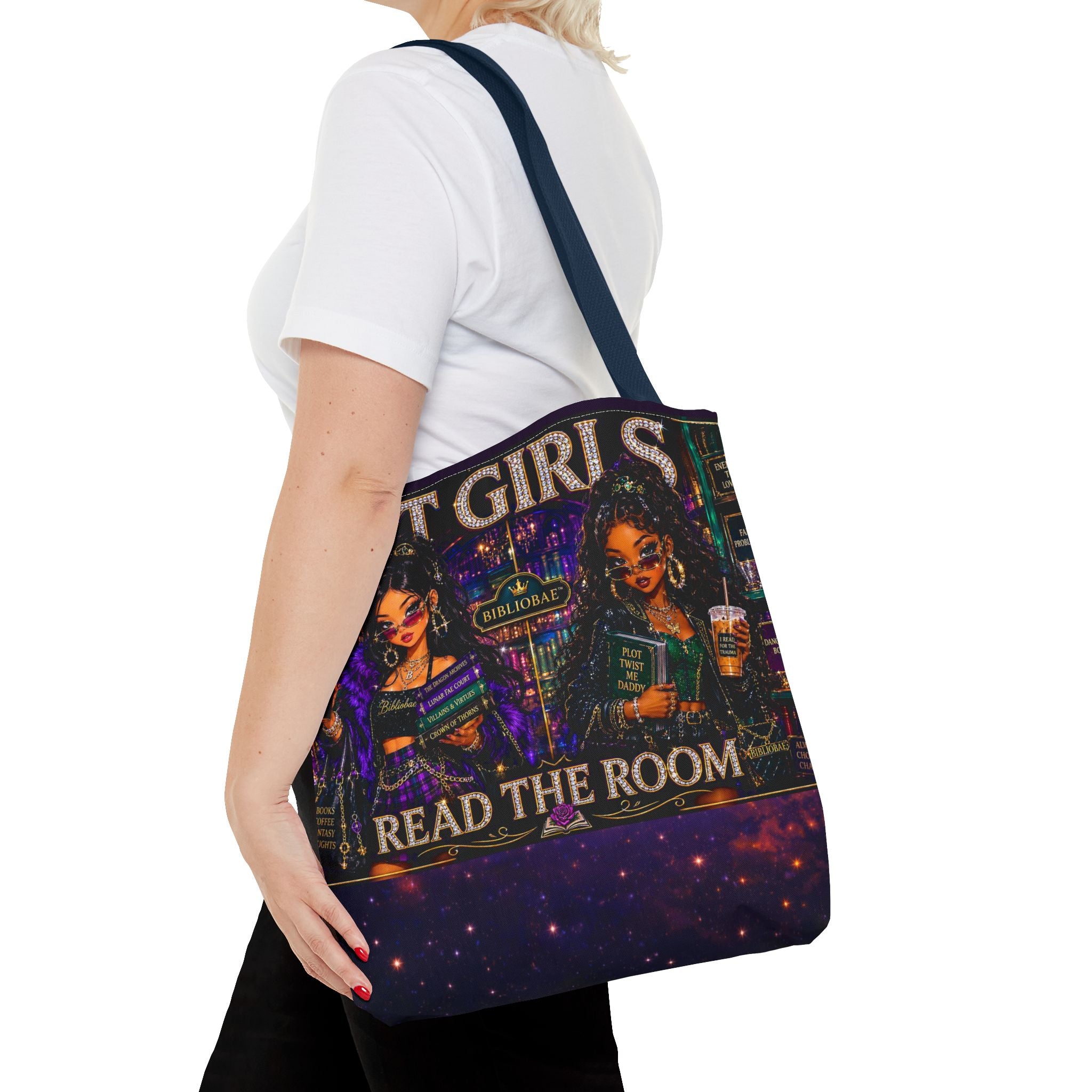 Tote Bag — 'Lit Girls Read the Room' Book Club Graphic Tote