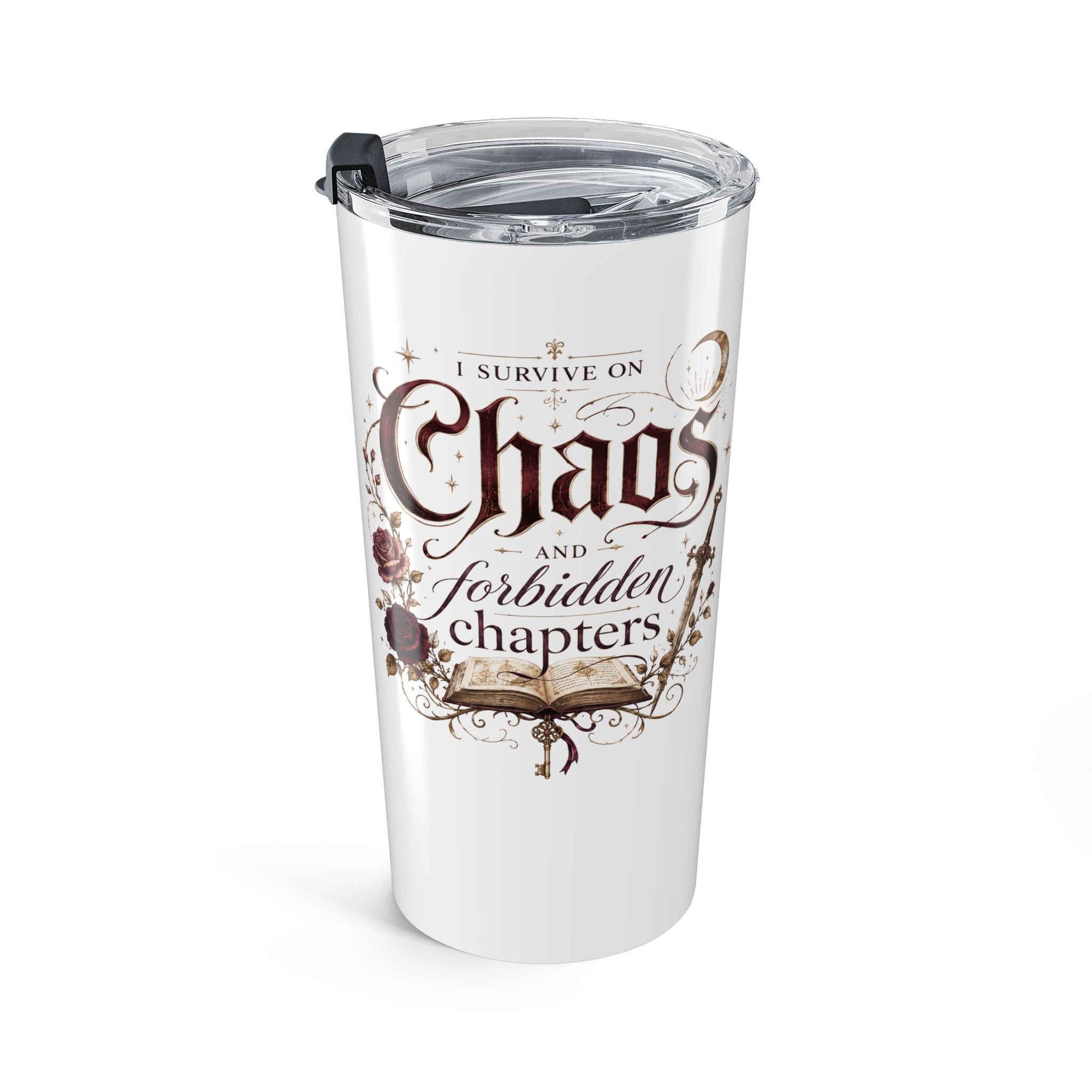 20oz Floral 'Chaos Doesn't Care' Stainless Tumbler