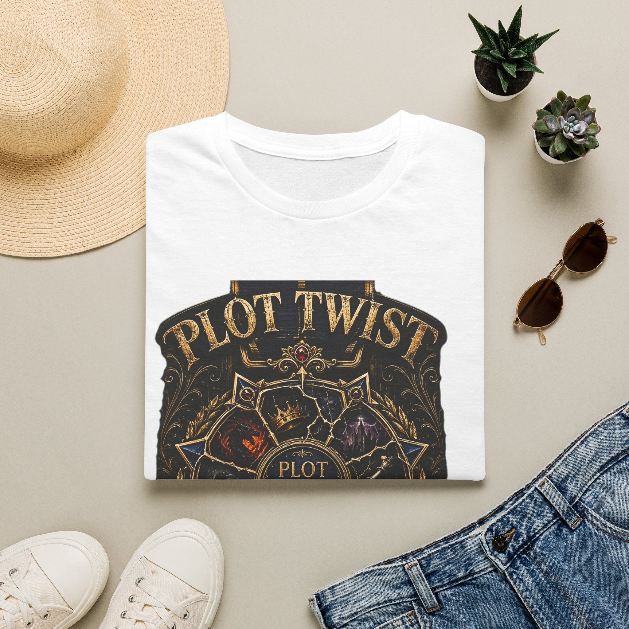 Plot Twist Survivor T‑Shirt — Funny Reader & Writer Literary Tee