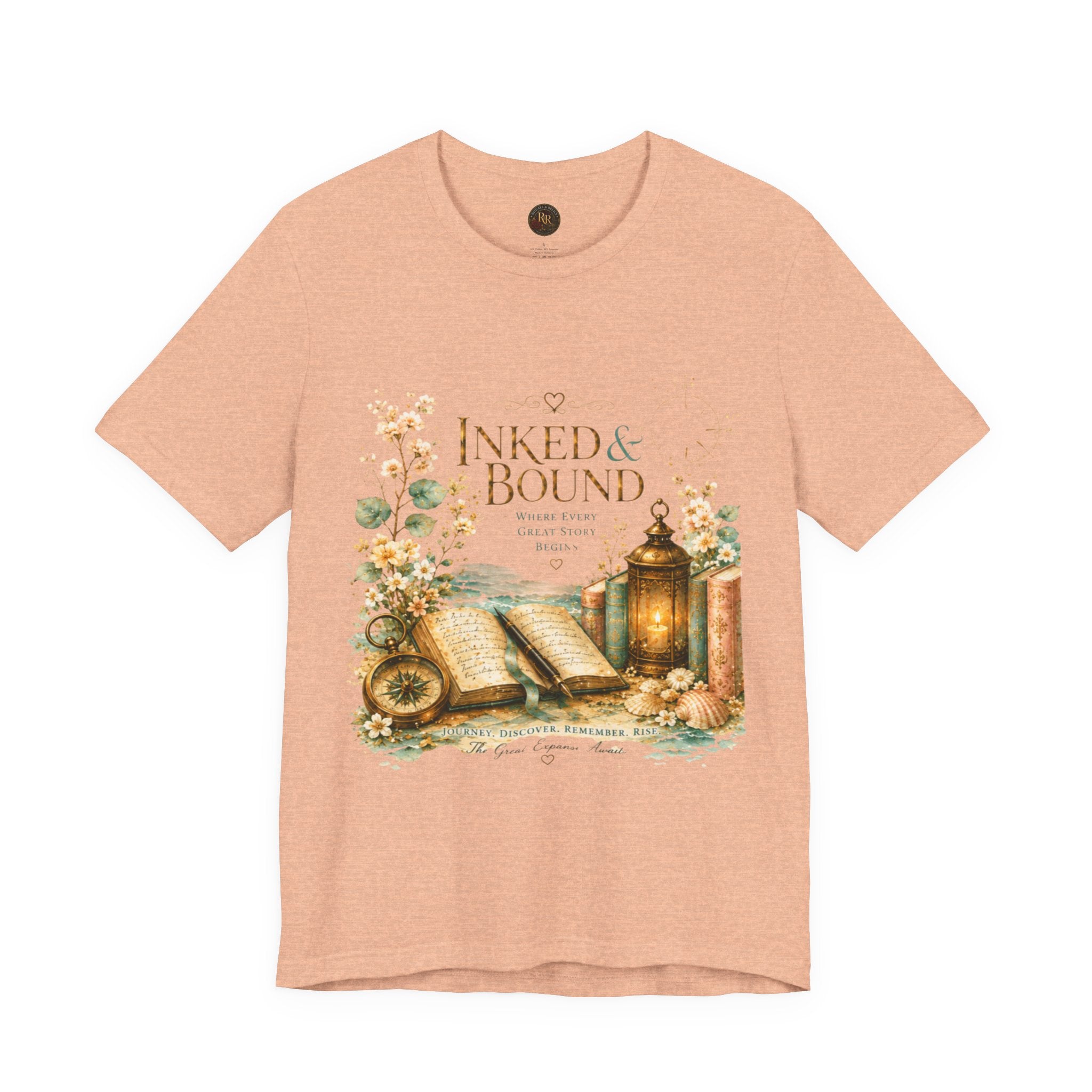 Inked & Bound Vintage Booklover Tee Bronze
