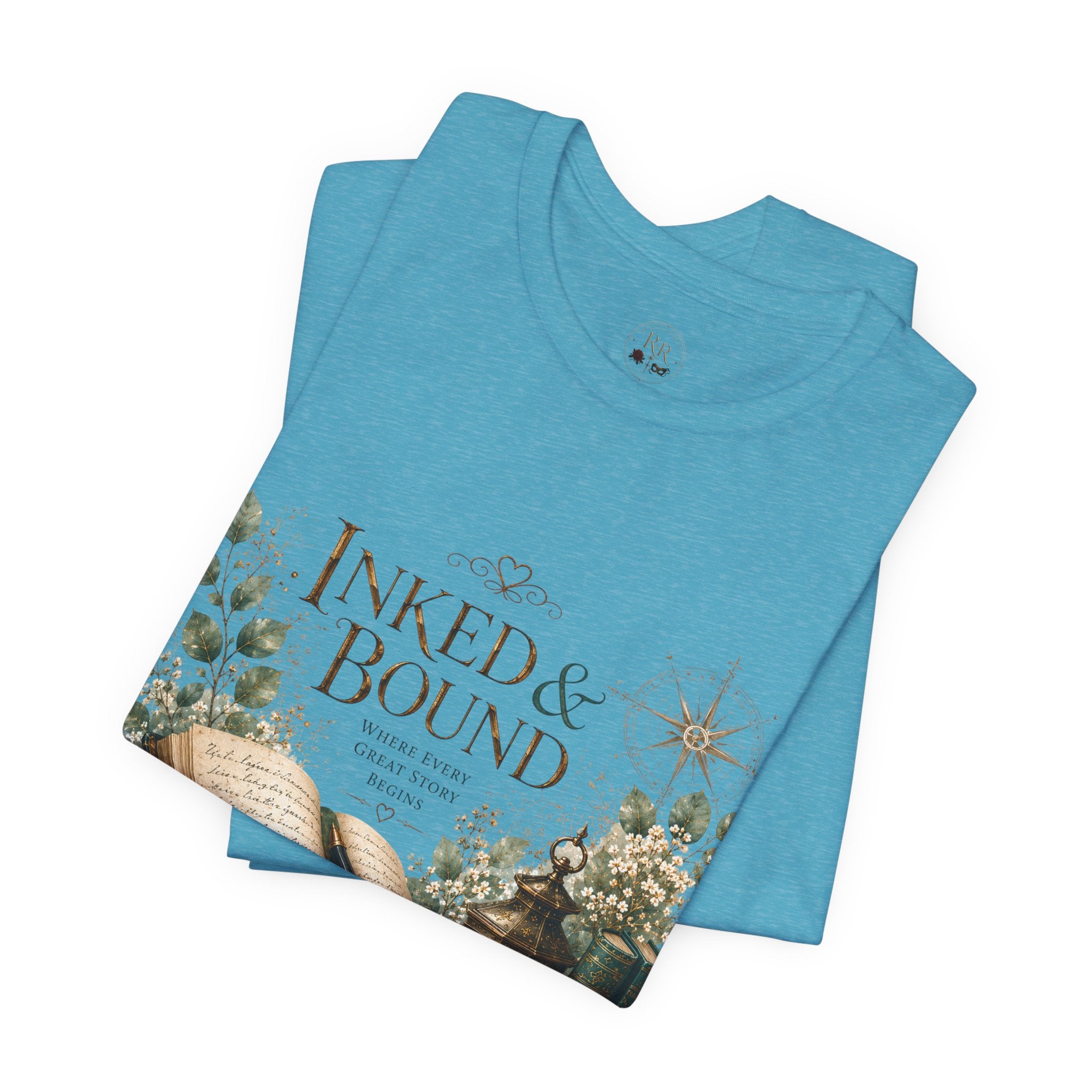 Inked & Bound Booklover T‑Shirt – Vintage Open Book Graphic
