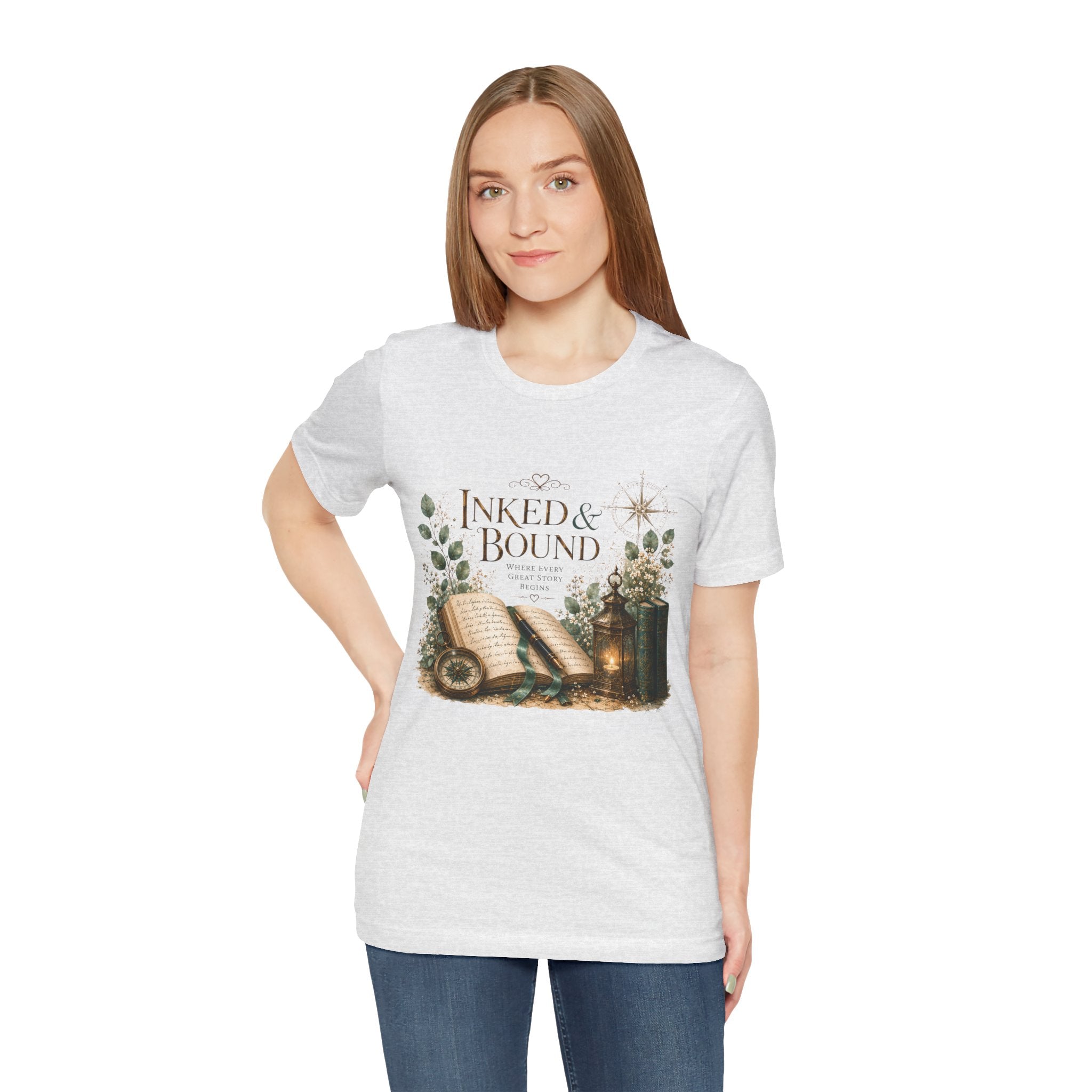 Inked & Bound Booklover T‑Shirt – Vintage Open Book Graphic