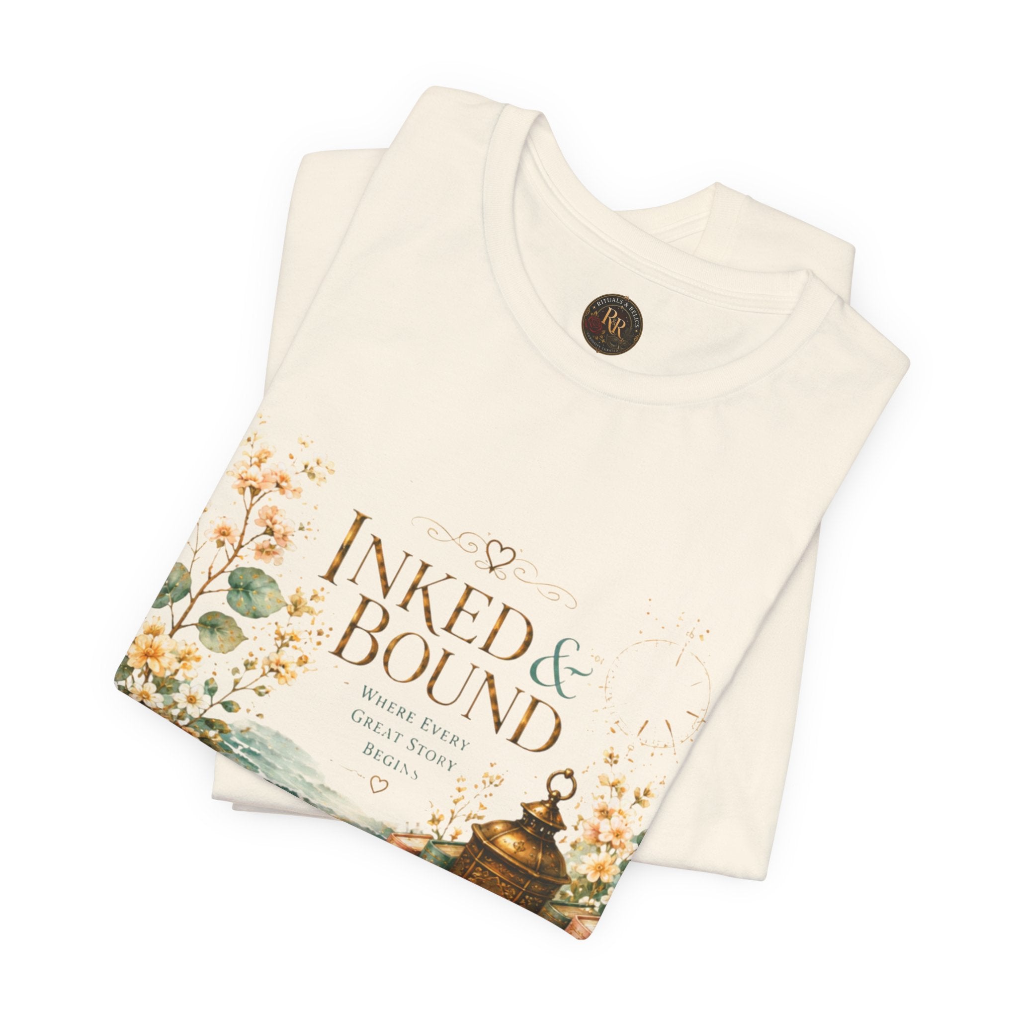 Inked & Bound Vintage Booklover Tee Bronze