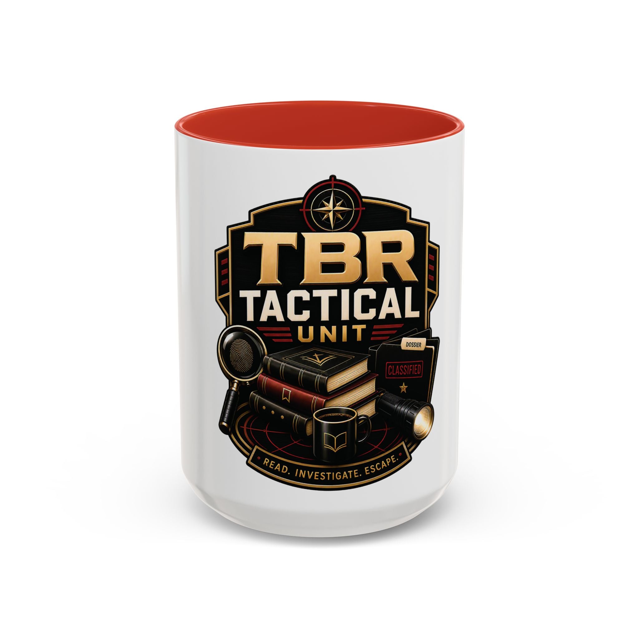TBR Tactical Unit Coffee Mug — Detective Reading & Investigation Themed Accent Mug (11/15 oz)