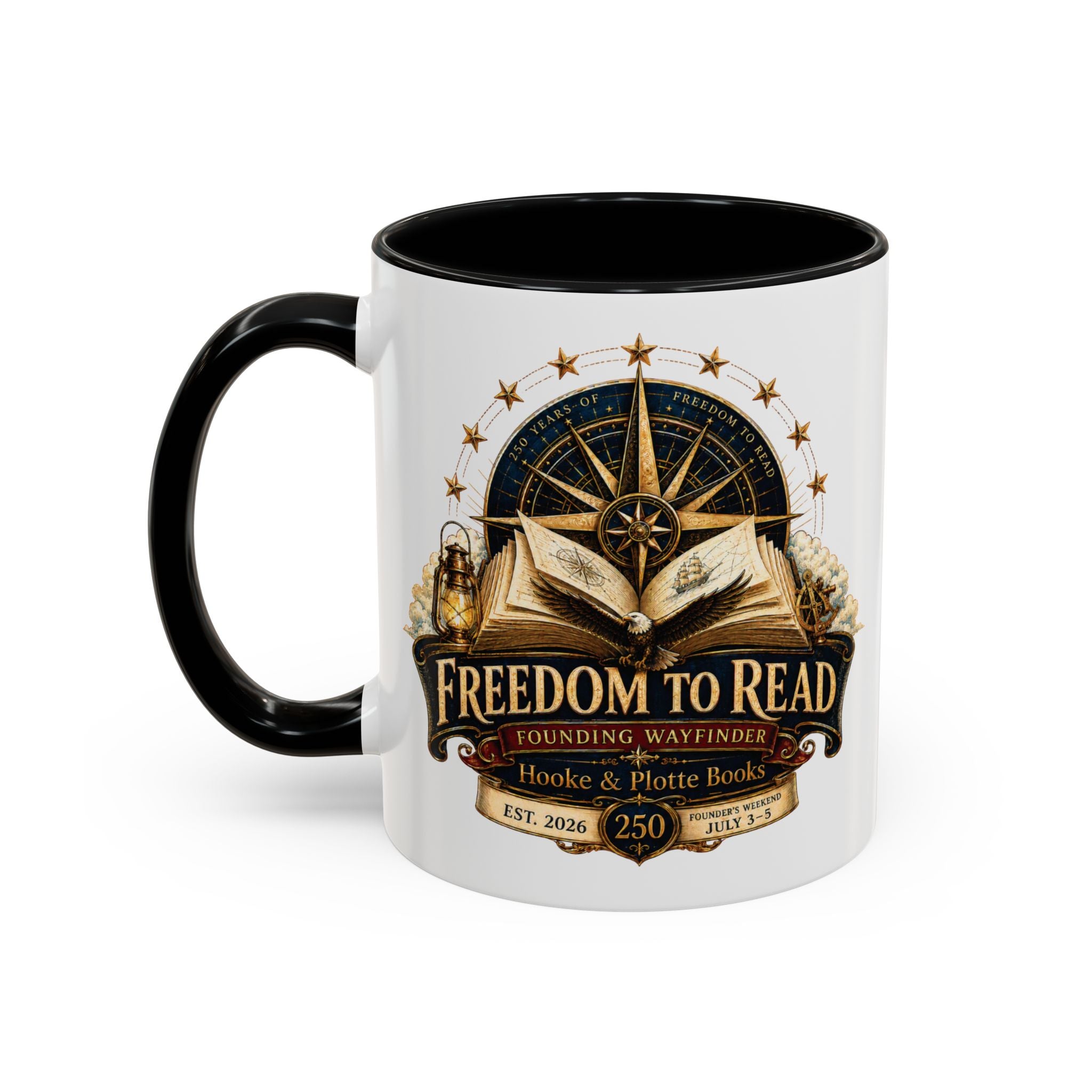 Freedom to Read Coffee Mug — Founding Wayfinder Literary Travel Mug (11/15oz)